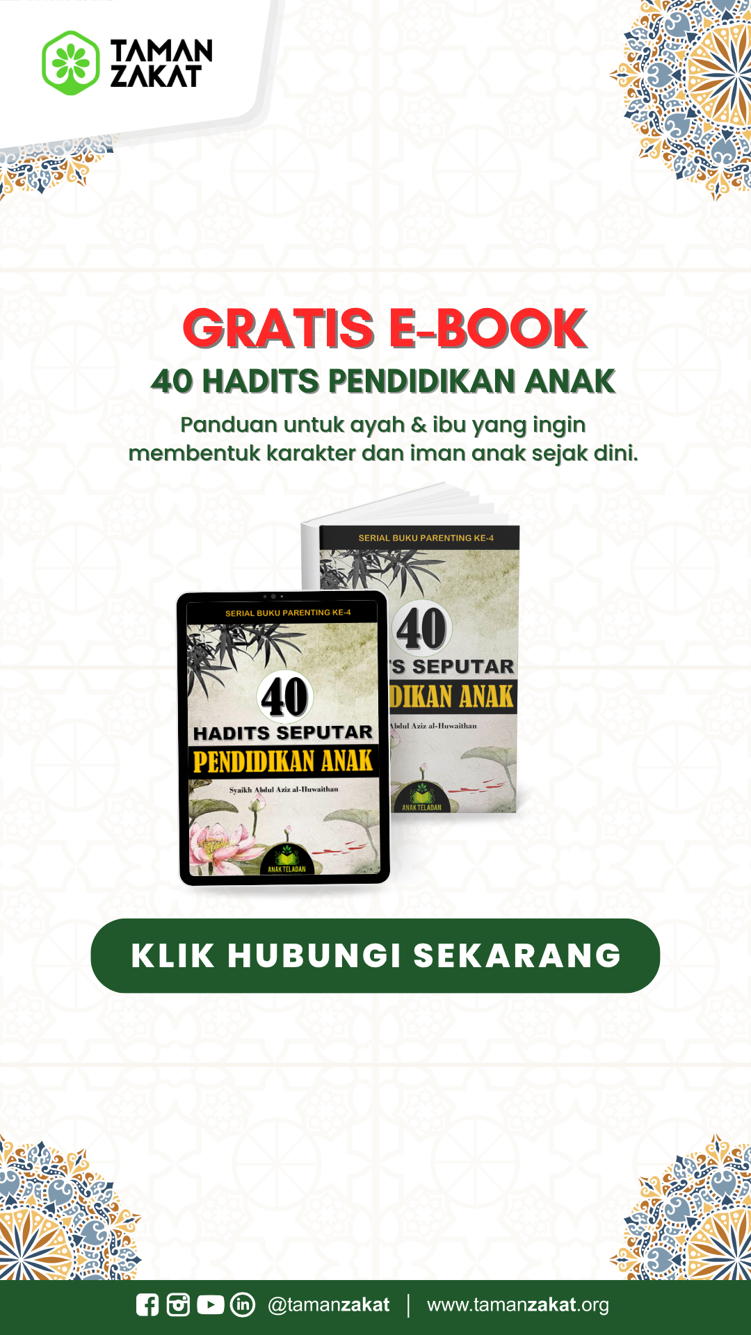 Taman Zakat Action Facebook ad from Jan 19, 2026