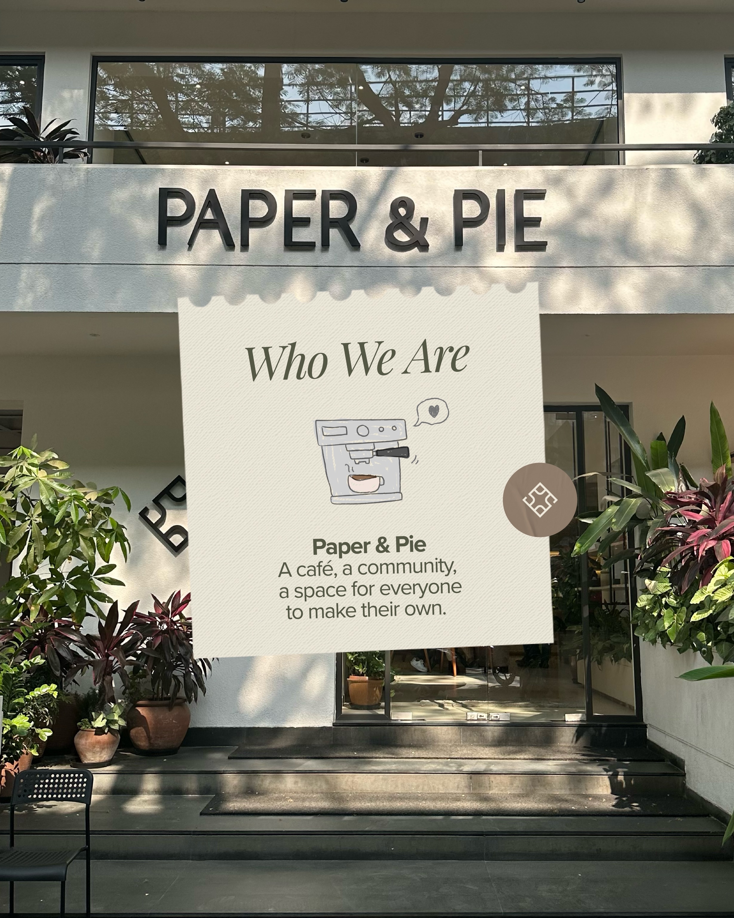 Paper & Pie Cafe Facebook ad: Reintroducing ourselves