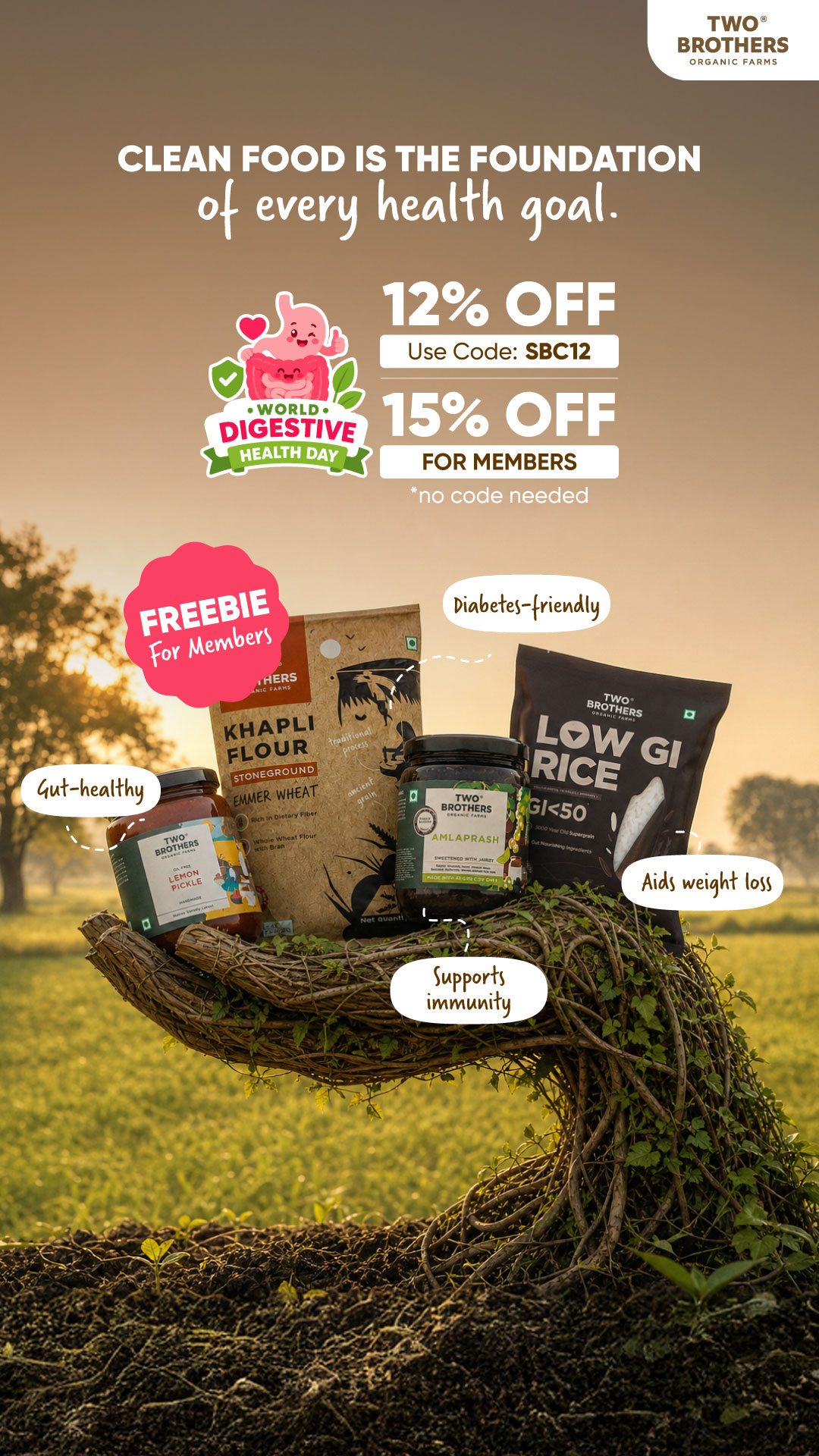 Two Brothers Organic Farms Facebook ad