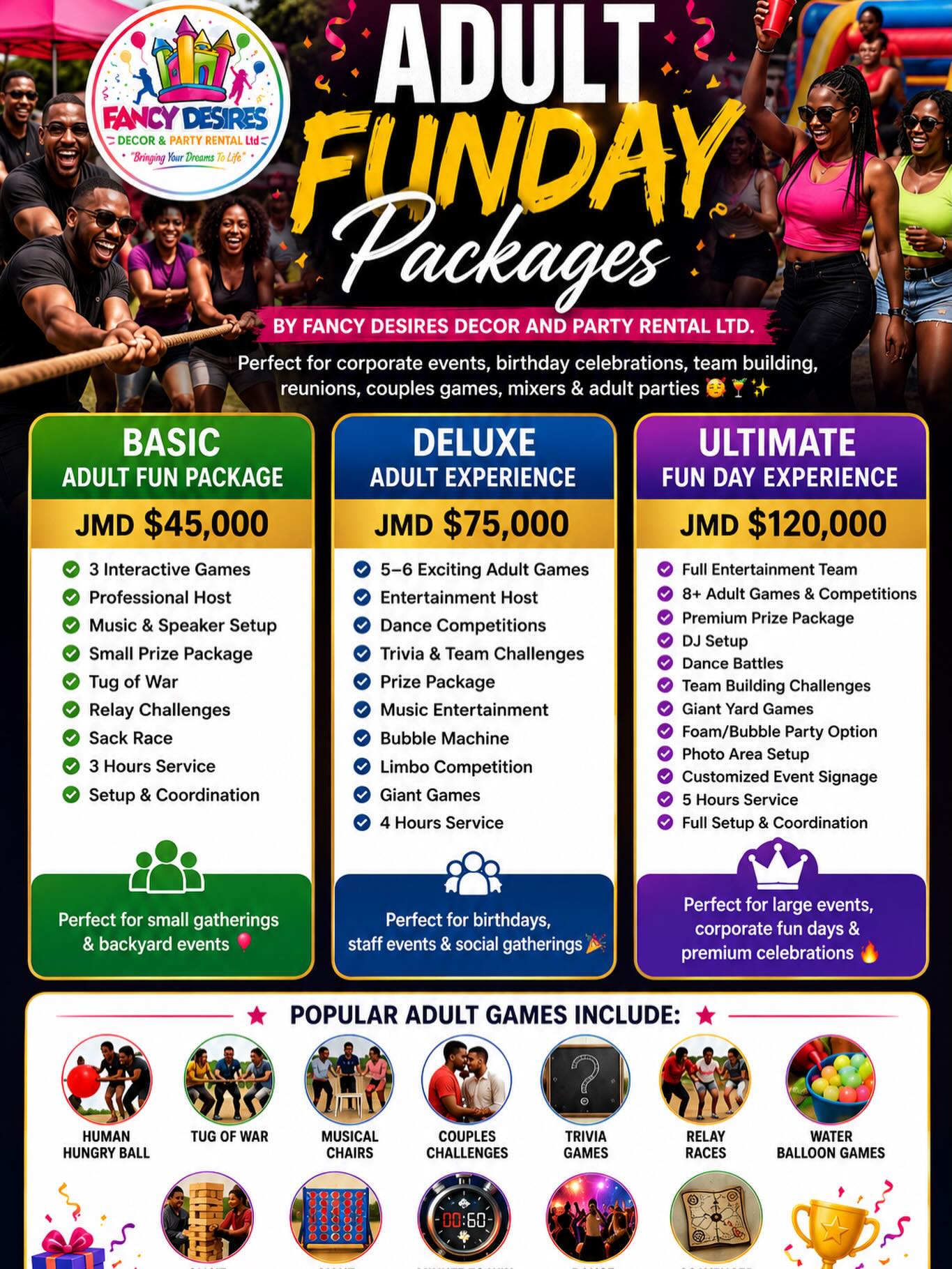 Events by Fancy Desires Decor Facebook ad