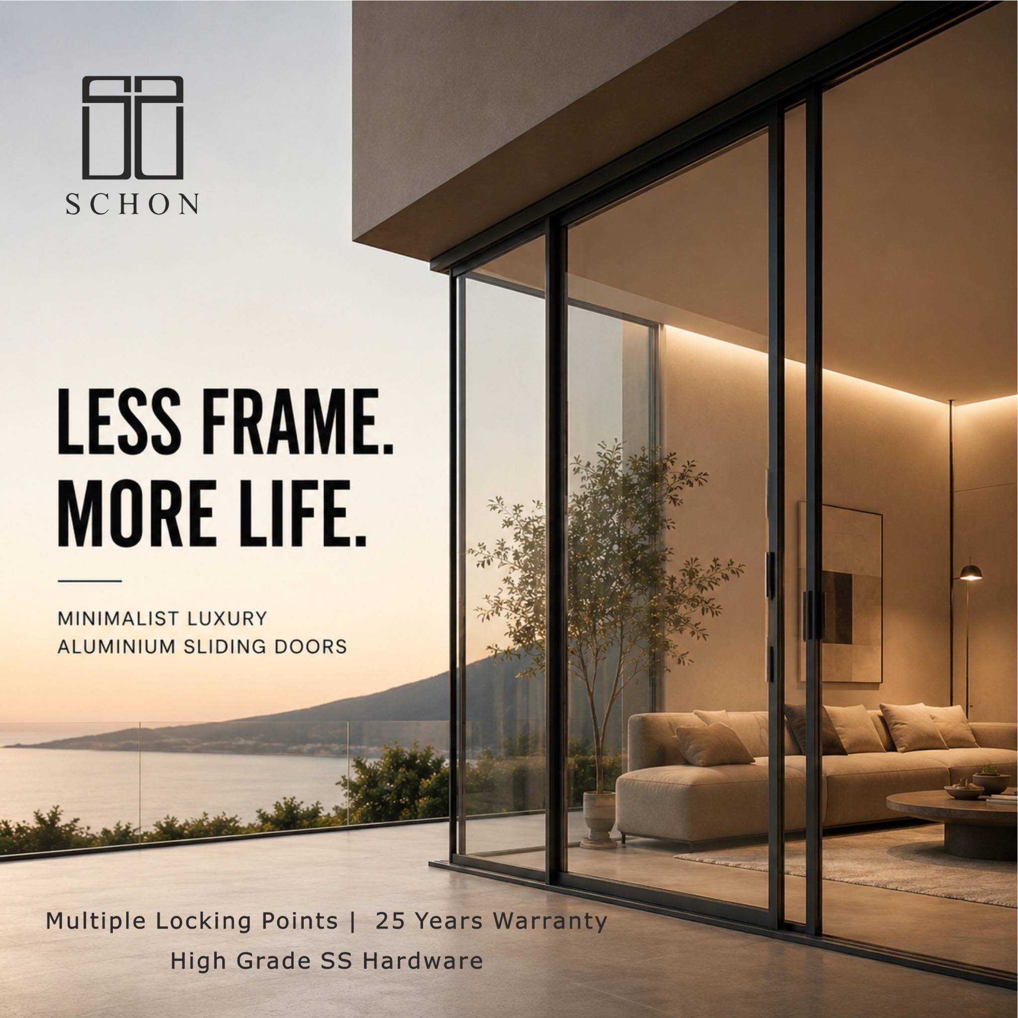 Schon Doorways Facebook ad: German-Engineered Aluminium Systems
