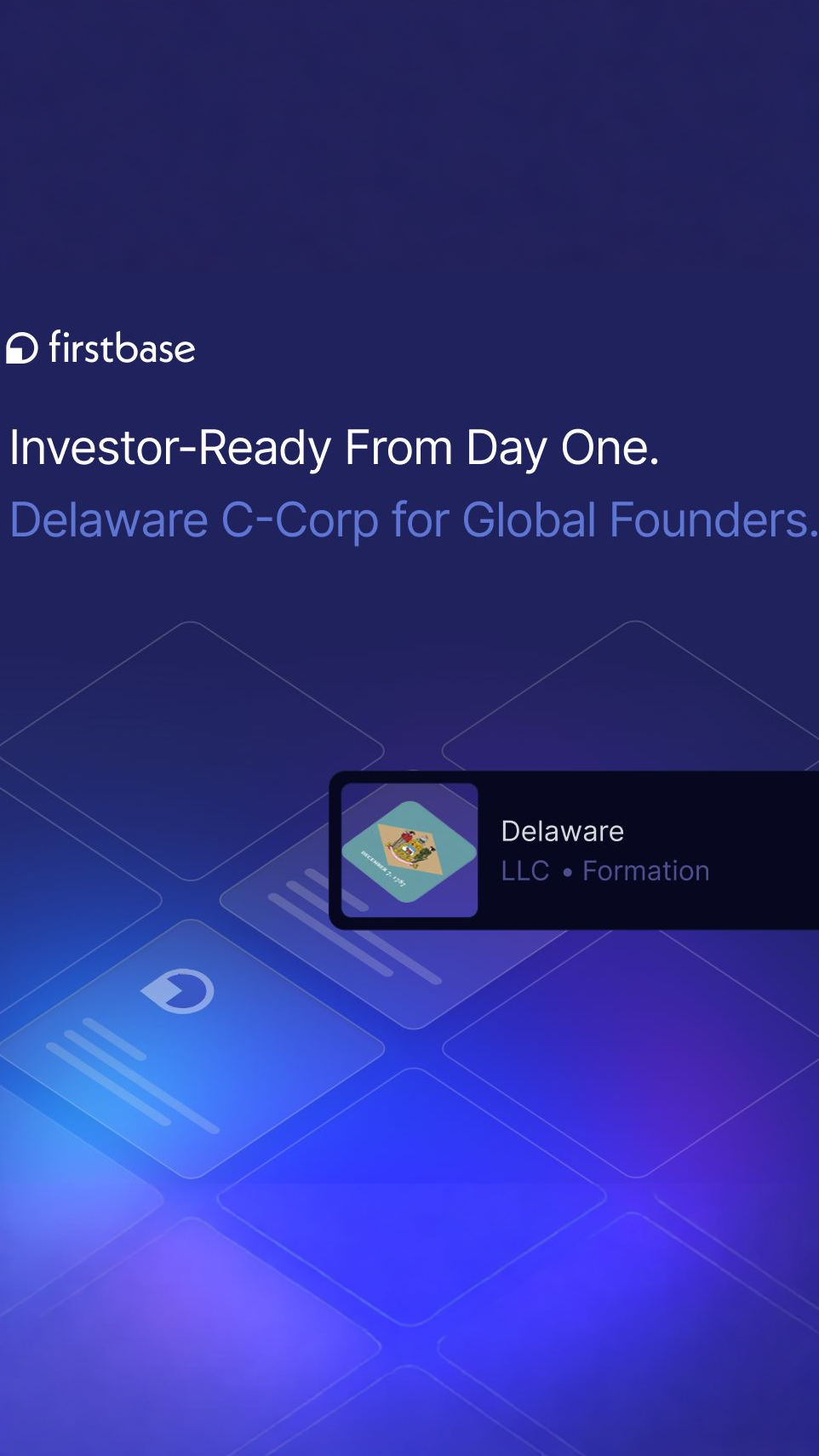Firstbase Facebook ad: Your startup checklist, auto-checked.