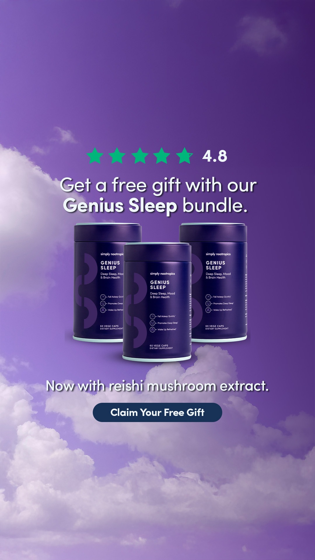 Simply Nootropics Facebook ad
