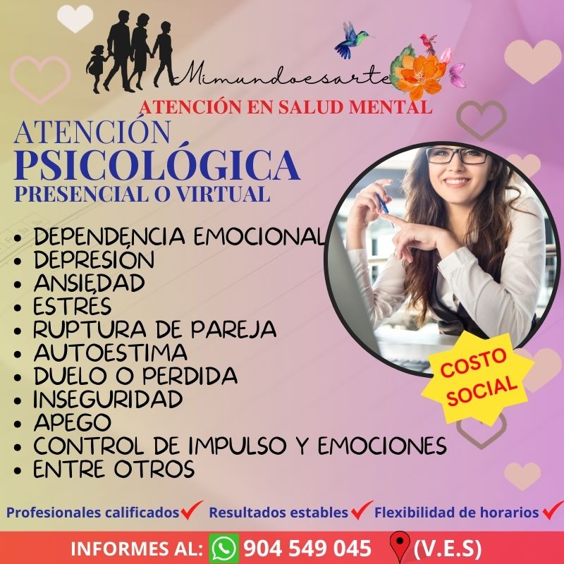 Centro Psicológico Mi Mundo es Arte Facebook ad: ATENCIÓN PSICOLÓGICA VIRTUAL