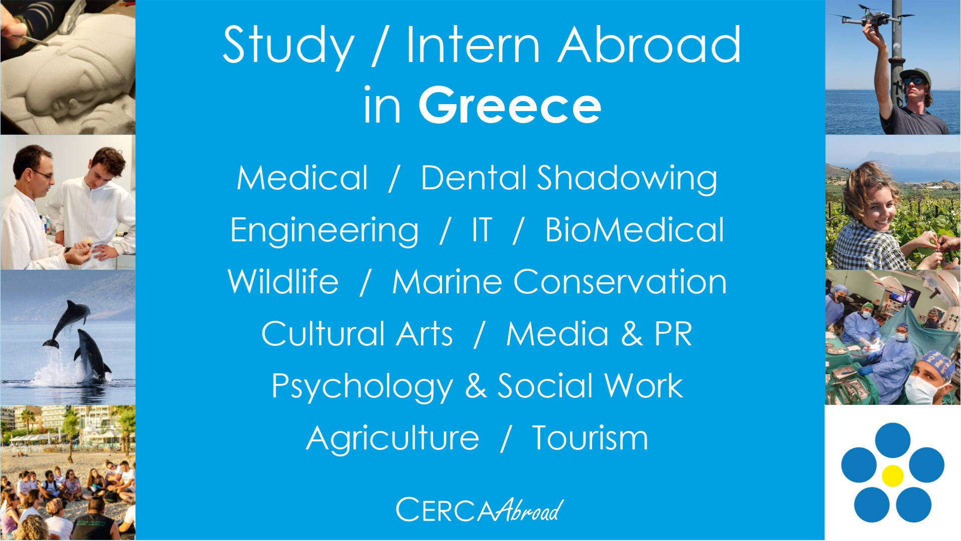 Cerca Abroad Facebook ad: Study / Intern Abroad in Greece