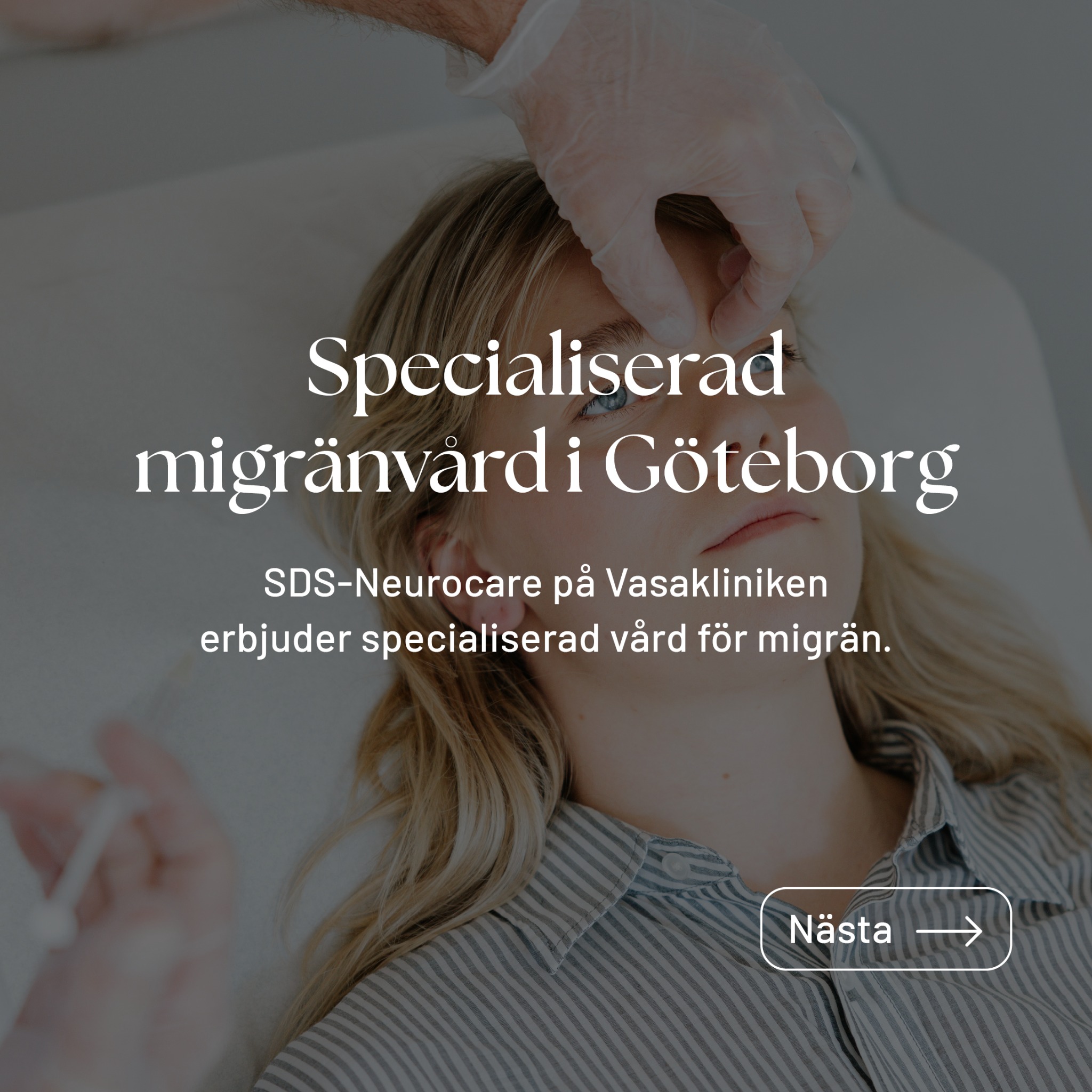 Vasakliniken Göteborg Facebook ad: Återkommande huvudvärk påverkar vardagen.
