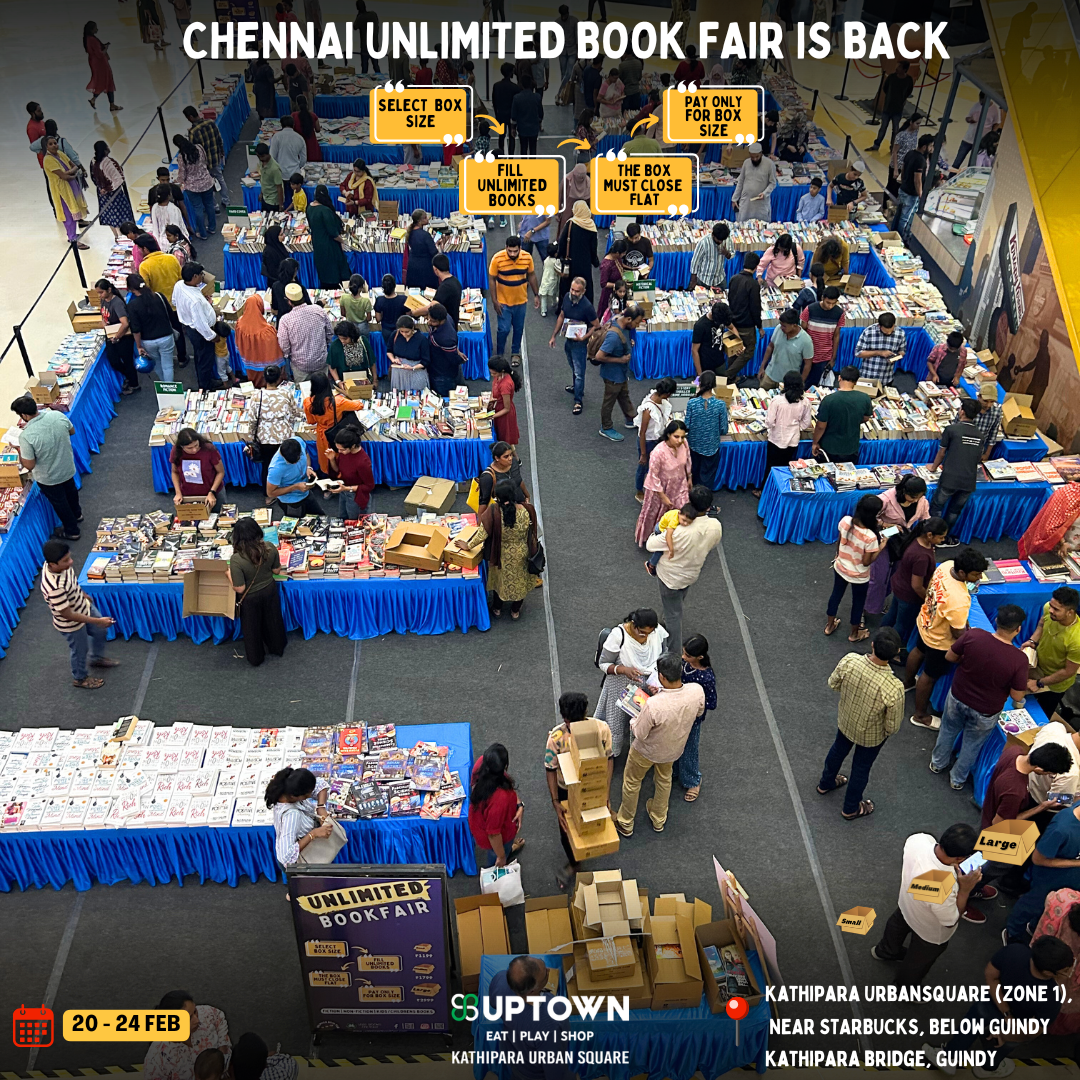 Usedbooksfactory.com Facebook ad: The much awaited Chennai Unlimited Bookfair is back…