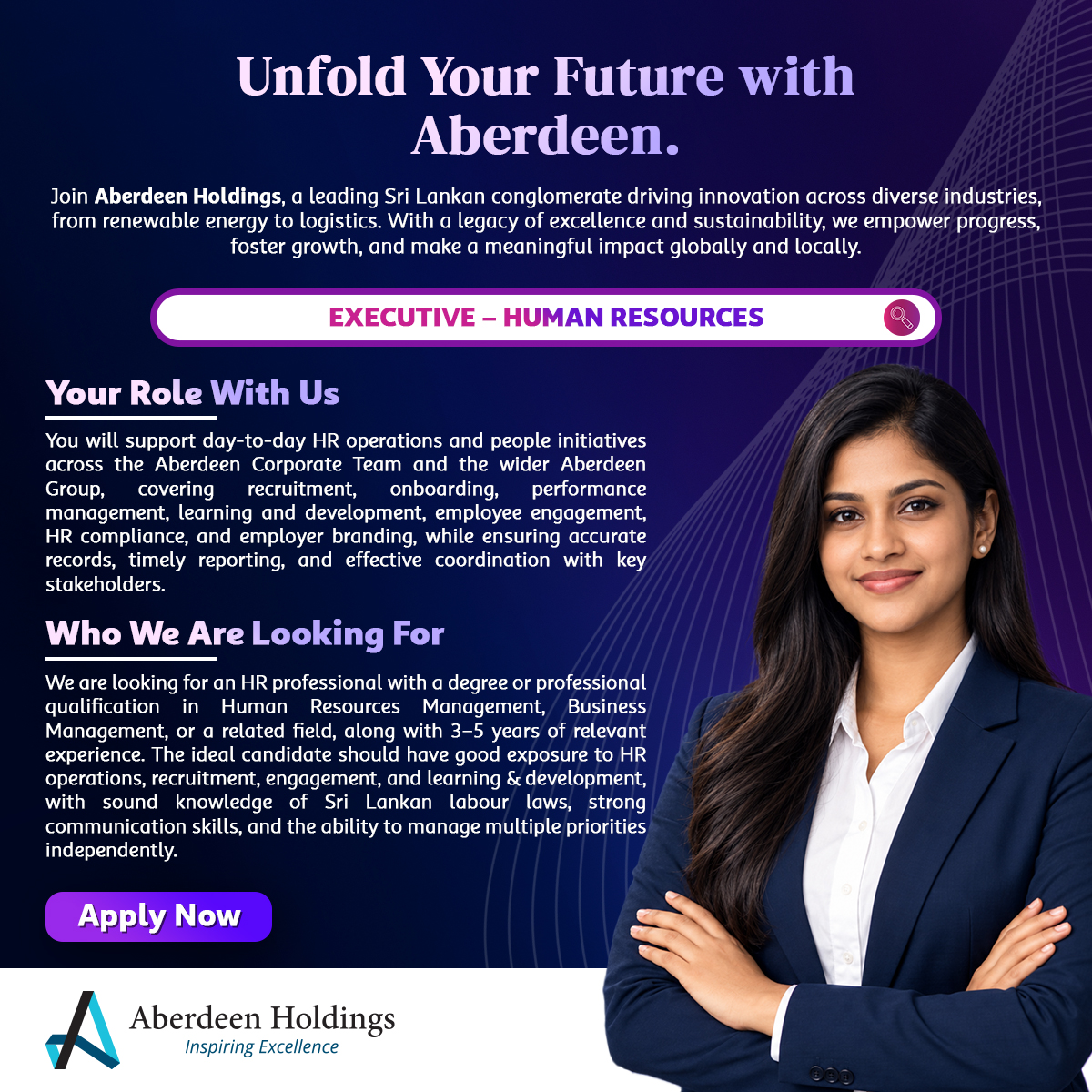 Aberdeen Holdings Facebook ad: We’re Hiring: Executive - Human Resources