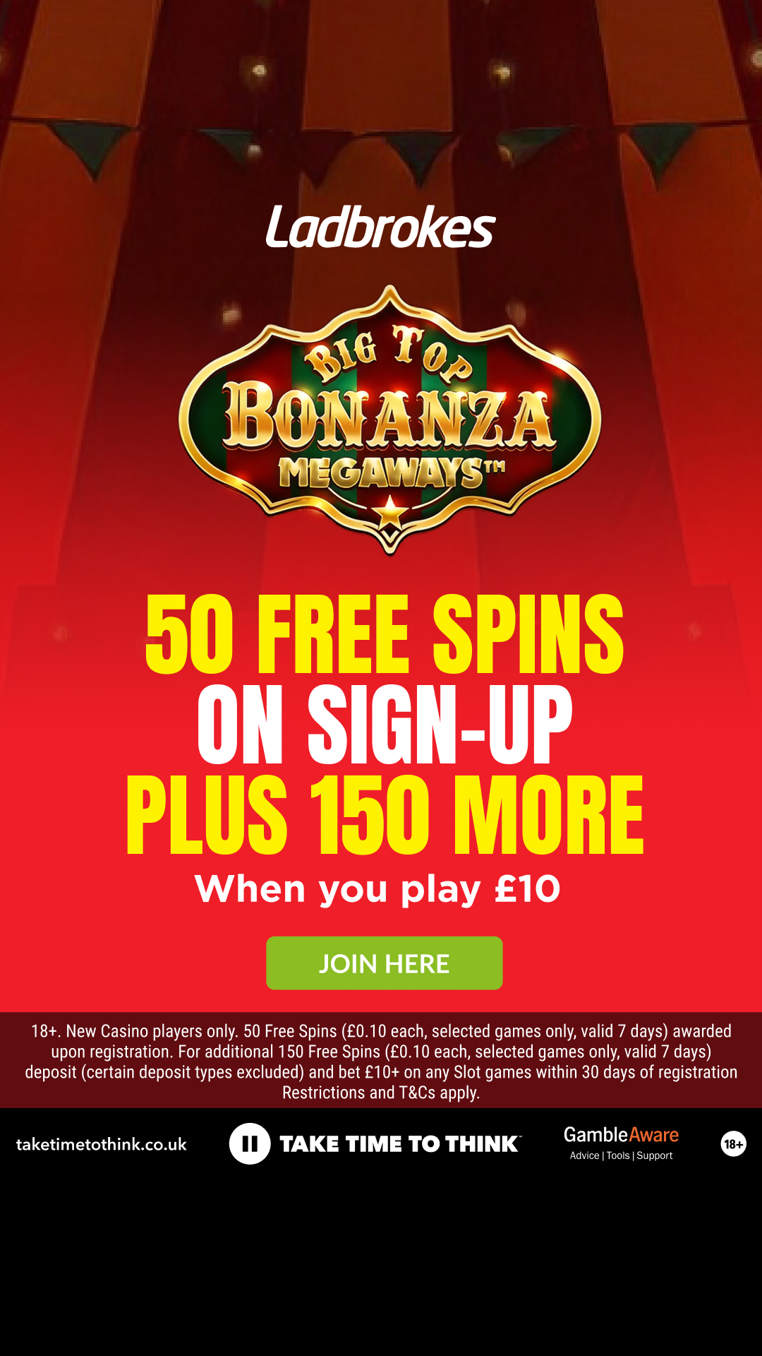 Ladbrokes Facebook ad