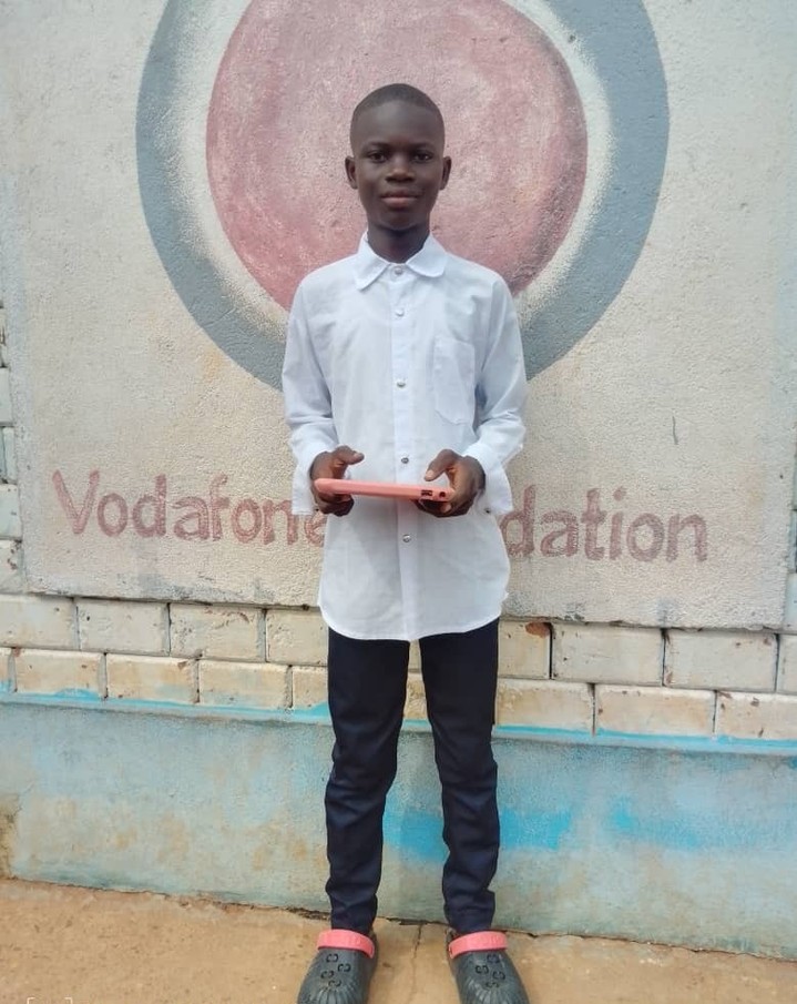 Vodafone Foundation Facebook ad: Congratulations to Francois, the winner of our Instant…