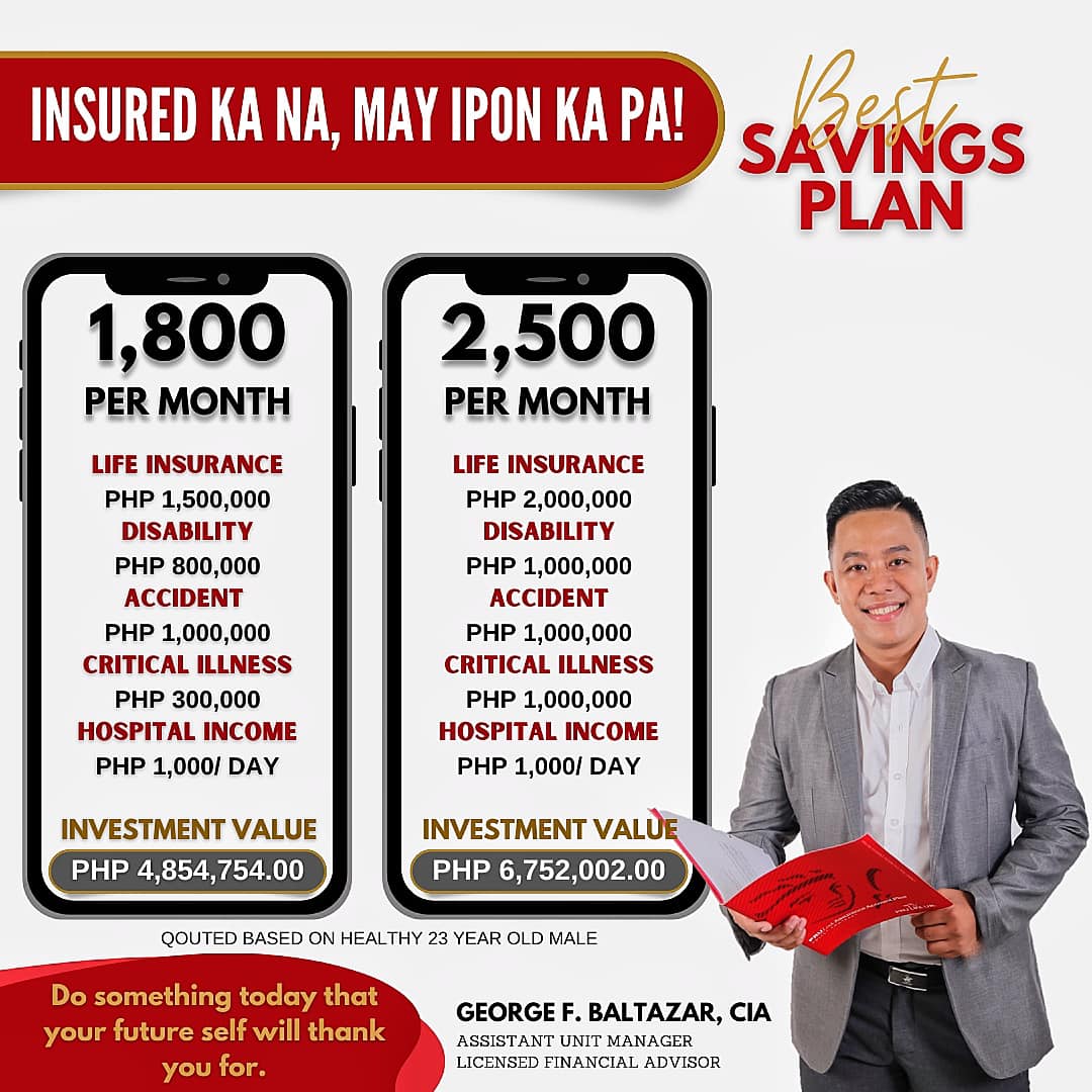 Pru Life U.K. Insurance Agent - George Baltazar Facebook ad: 𝐈𝐍𝐒𝐔𝐑𝐄𝐃 𝐊𝐀𝐍𝐀, 𝐌𝐀𝐘 𝐈𝐏𝐎𝐍 𝐊𝐀𝐏𝐀!