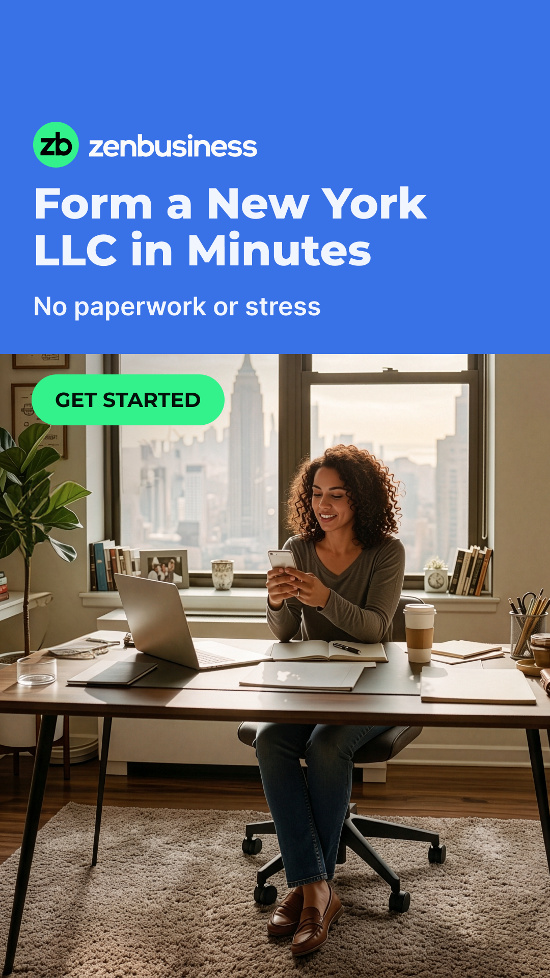 ZenBusiness Facebook ad