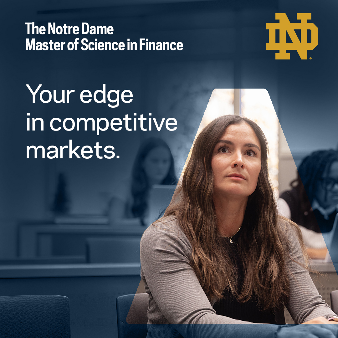 University of Notre Dame Mendoza College of Business Facebook ad