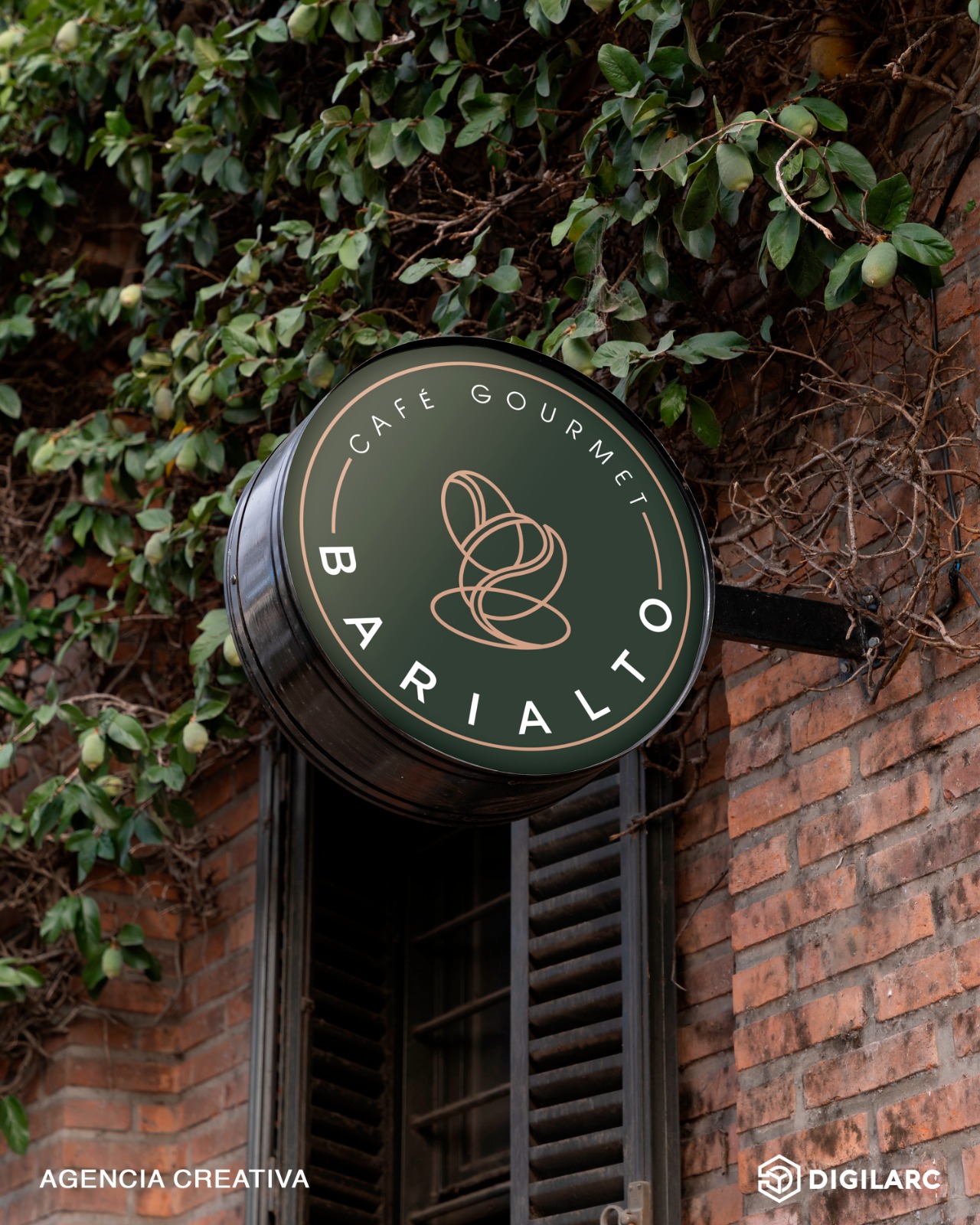 Digilarc México Facebook ad: Diseño de Logotipo: BARIALTO/ Café Bournet.