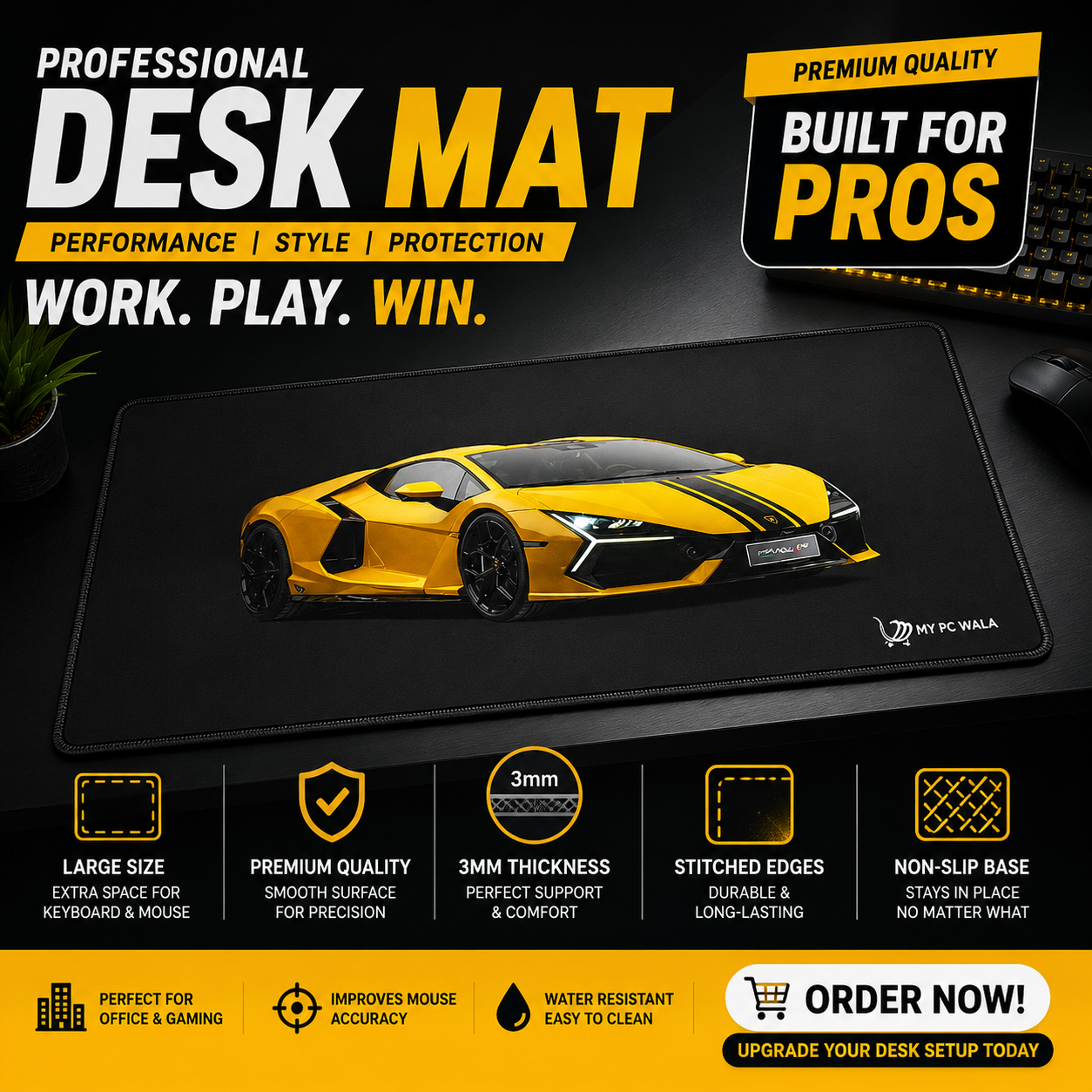 My Pc Wala.in Facebook ad: Professional Desk Mat Long Large Premium Quality With…