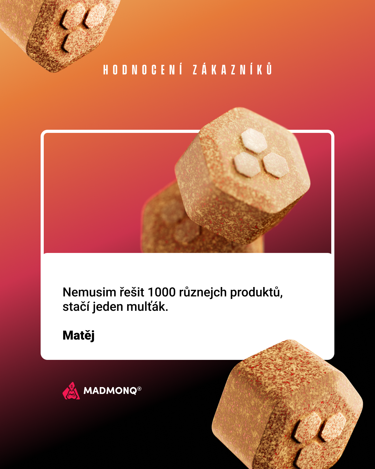 MADMONQ Facebook ad: Vše, co tvé tělo potřebuje