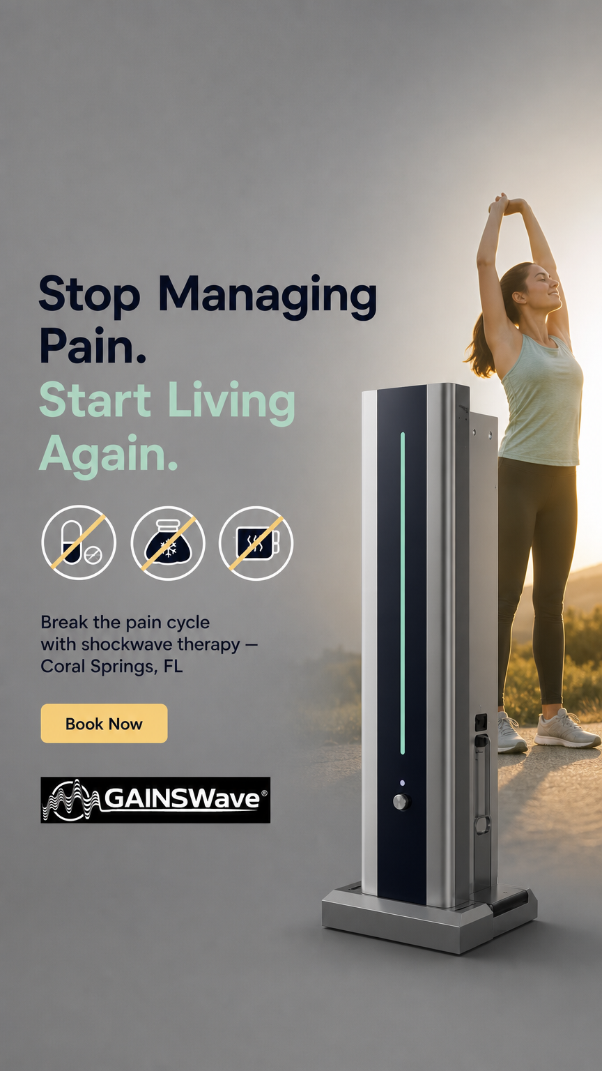 The Point of Wellness Facebook ad: New Pain Relief Option! Claim Your $49 Special Offer