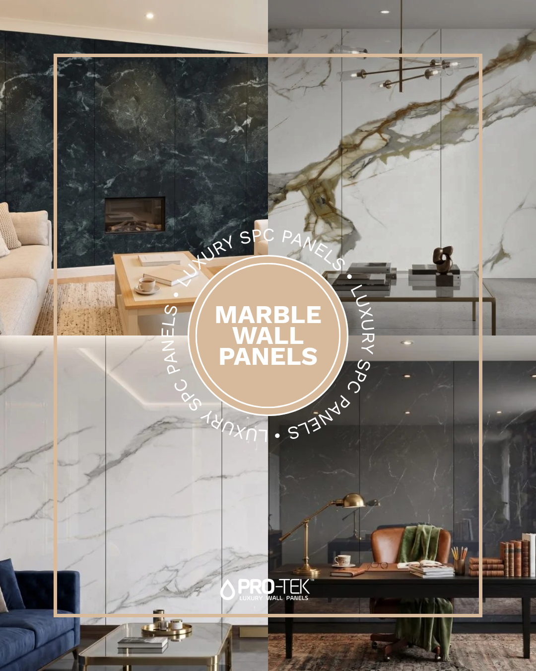 Pro-Tek SPC Wall Panels Facebook ad: Pro-Tek Luxury Marble Wall Panels