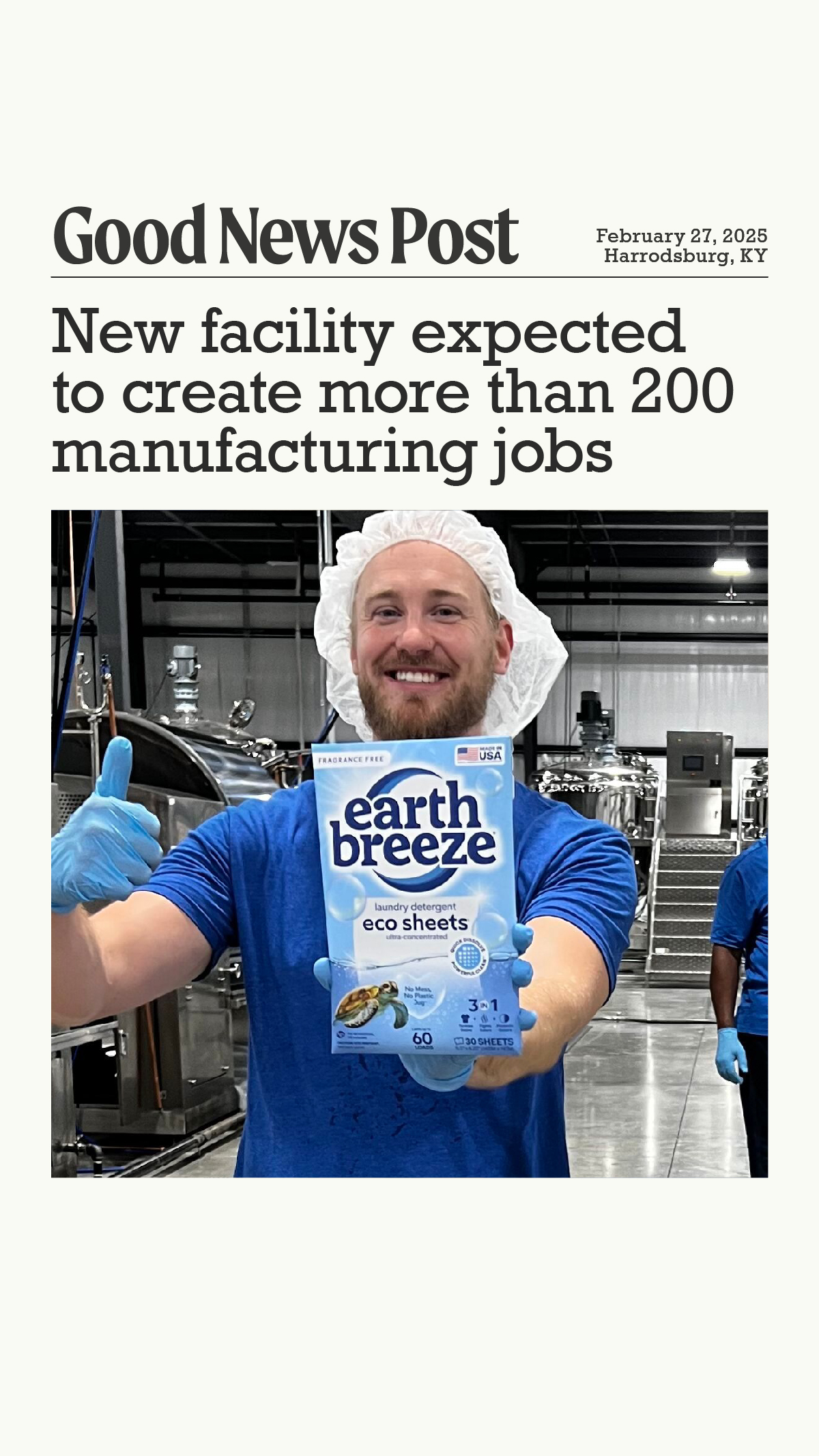 Earth Breeze Facebook ad
