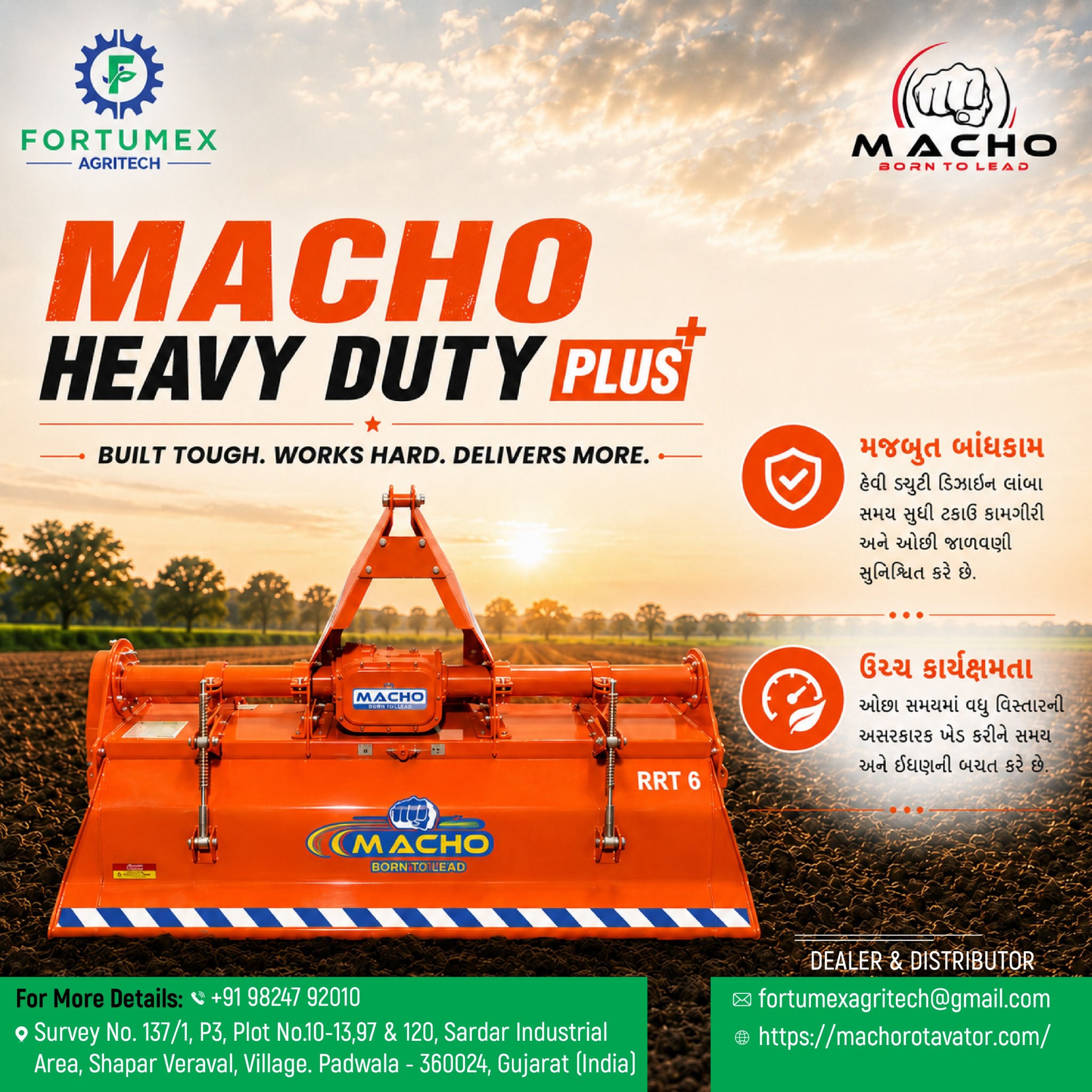 Macho Rotavator Facebook ad: Built to Rule the Fields