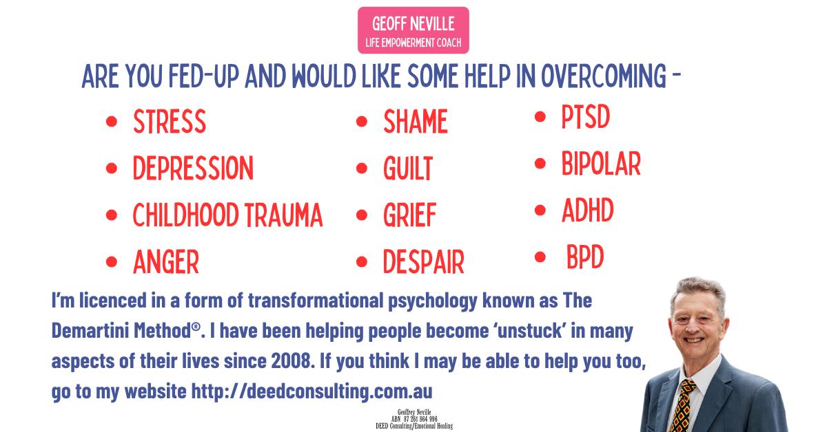 Emotional Healing Facebook ad: Visit my website https://www.deedconsulting.com.au if you…