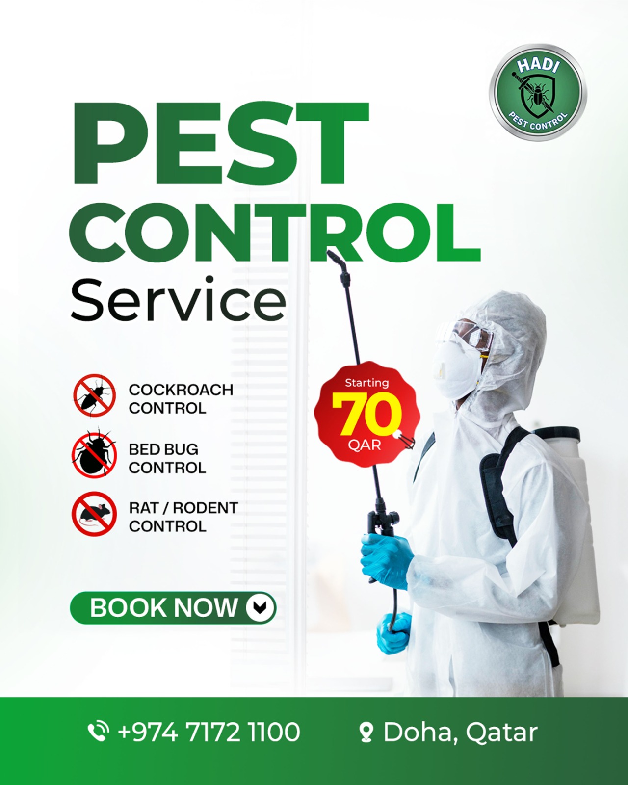 Hadi Pest Control & Cleaning Services Facebook ad