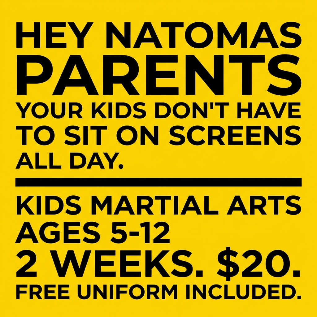 Natomas Academy - Family Taekwondo Facebook ad: Family Martial Arts!