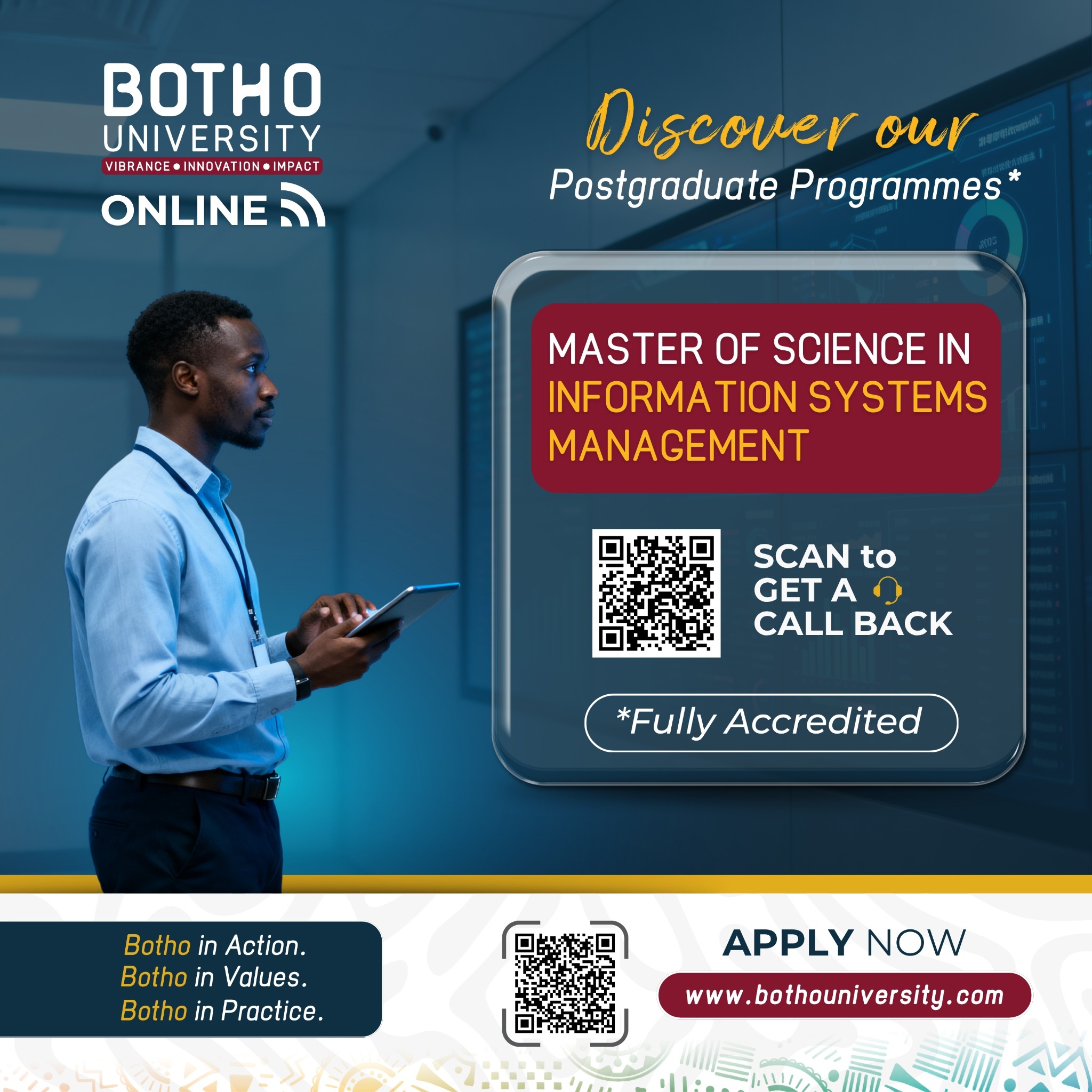 Botho University Online - BUO Facebook ad: Where Technology Strategy Meets Business Leadership