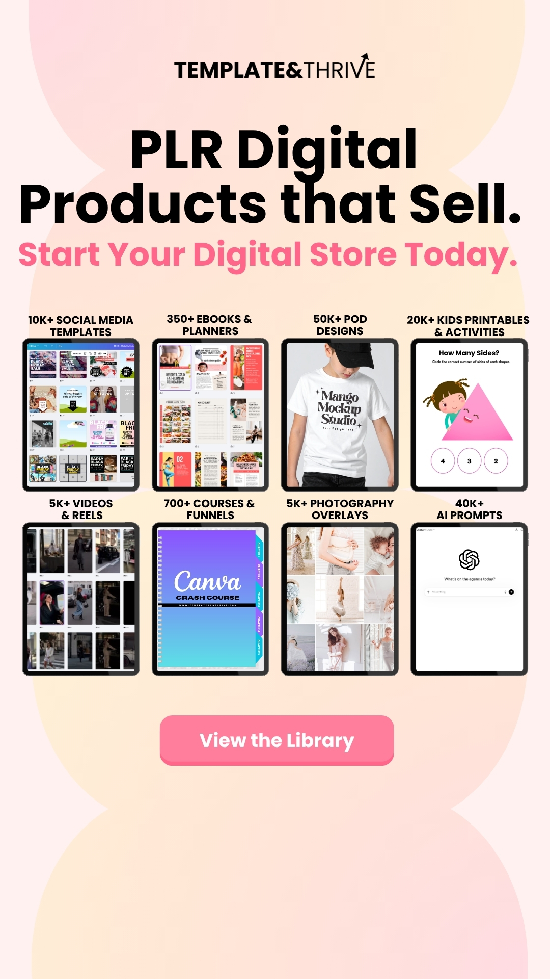 TemplateandThrive Facebook ad from Apr 14, 2026