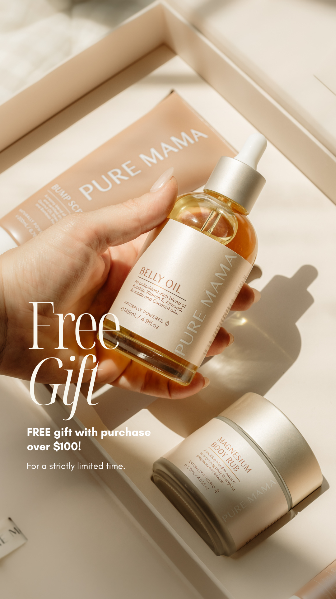 PURE MAMA Skincare Facebook ad