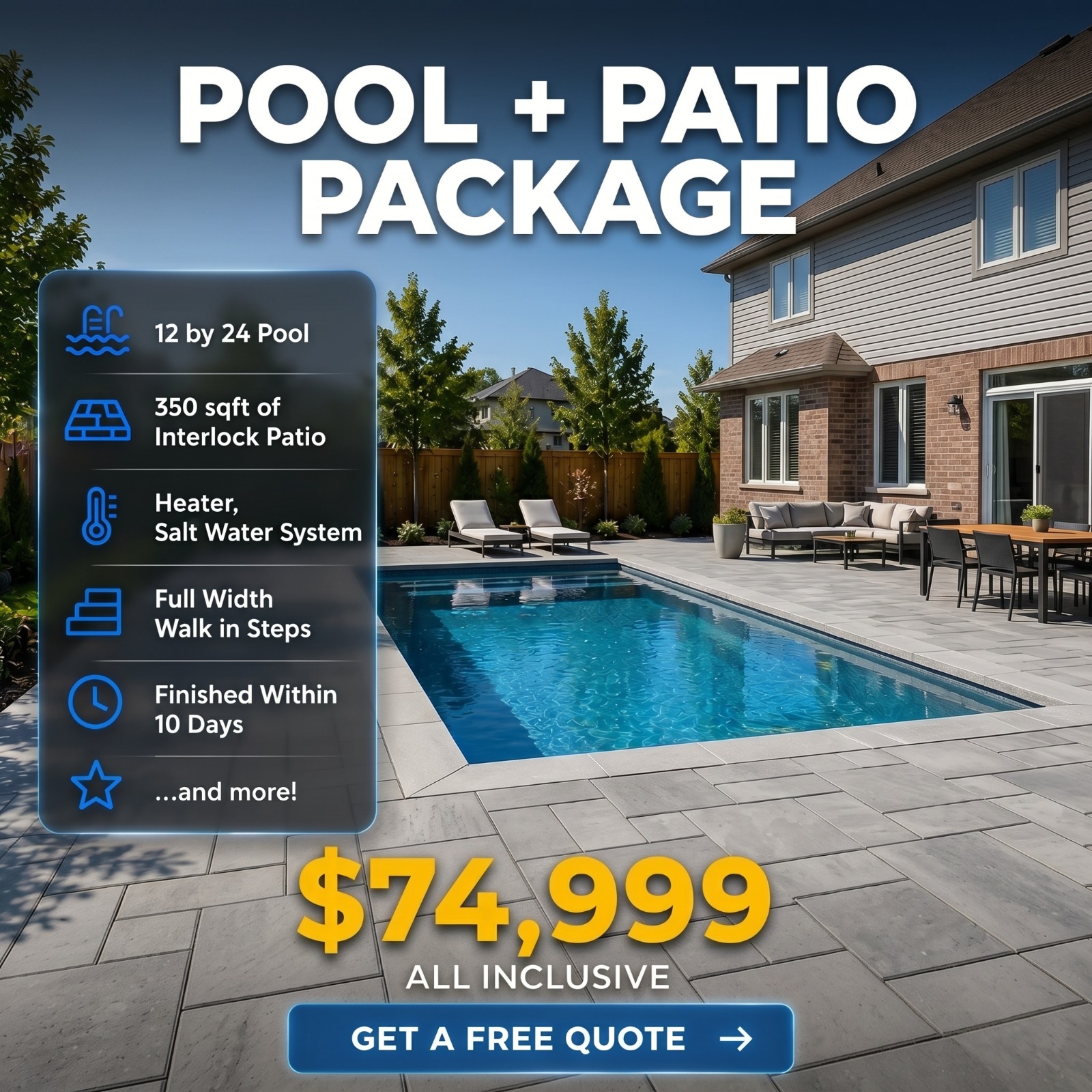 Alterra Landscaping Facebook ad: Backyard Renovation Package