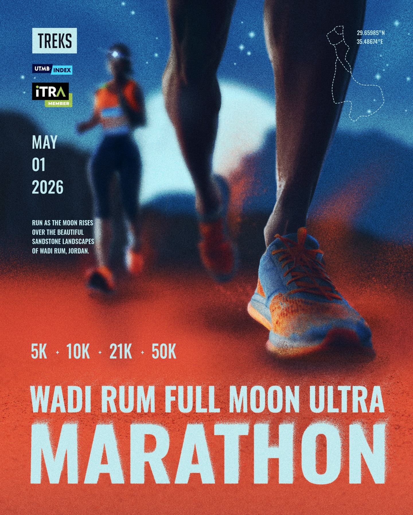 TREKS Facebook ad: 17 years of running under the moon