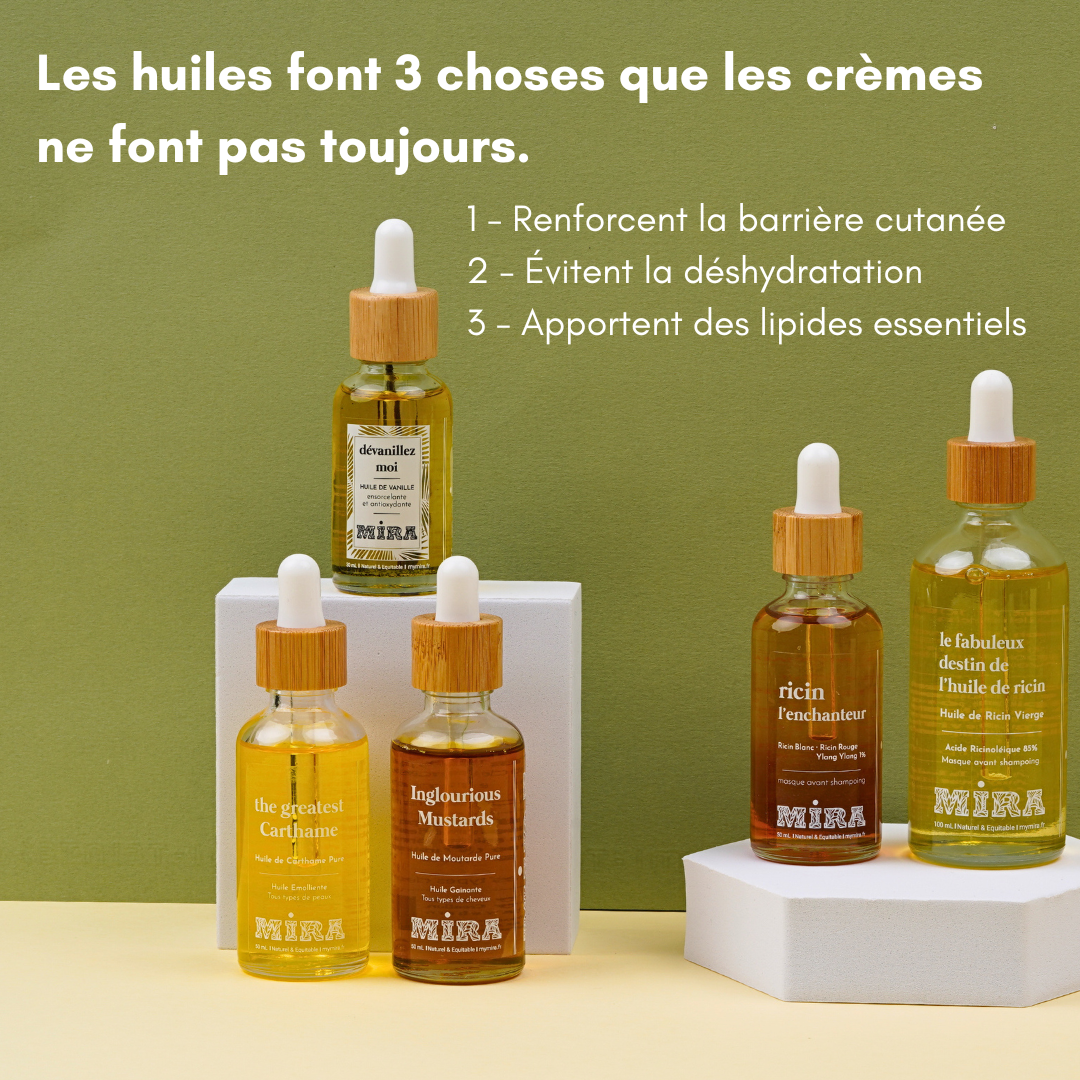 Mira Facebook ad: 3 raisons de passer aux huiles végétales