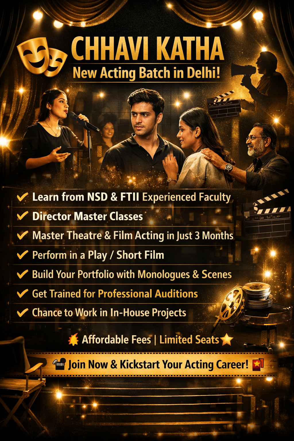 Chhavi katha Facebook ad: Chhavi katha- New Acting Batch in Delhi!