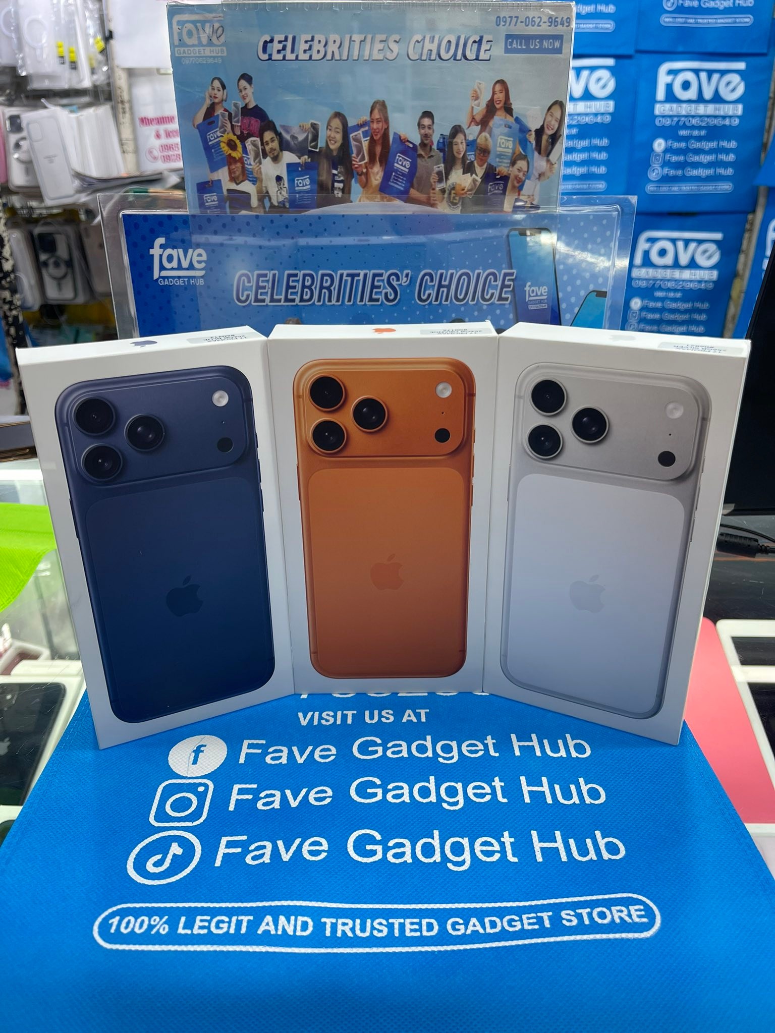 Fave Gadget Hub Facebook ad: 17 promax Now available