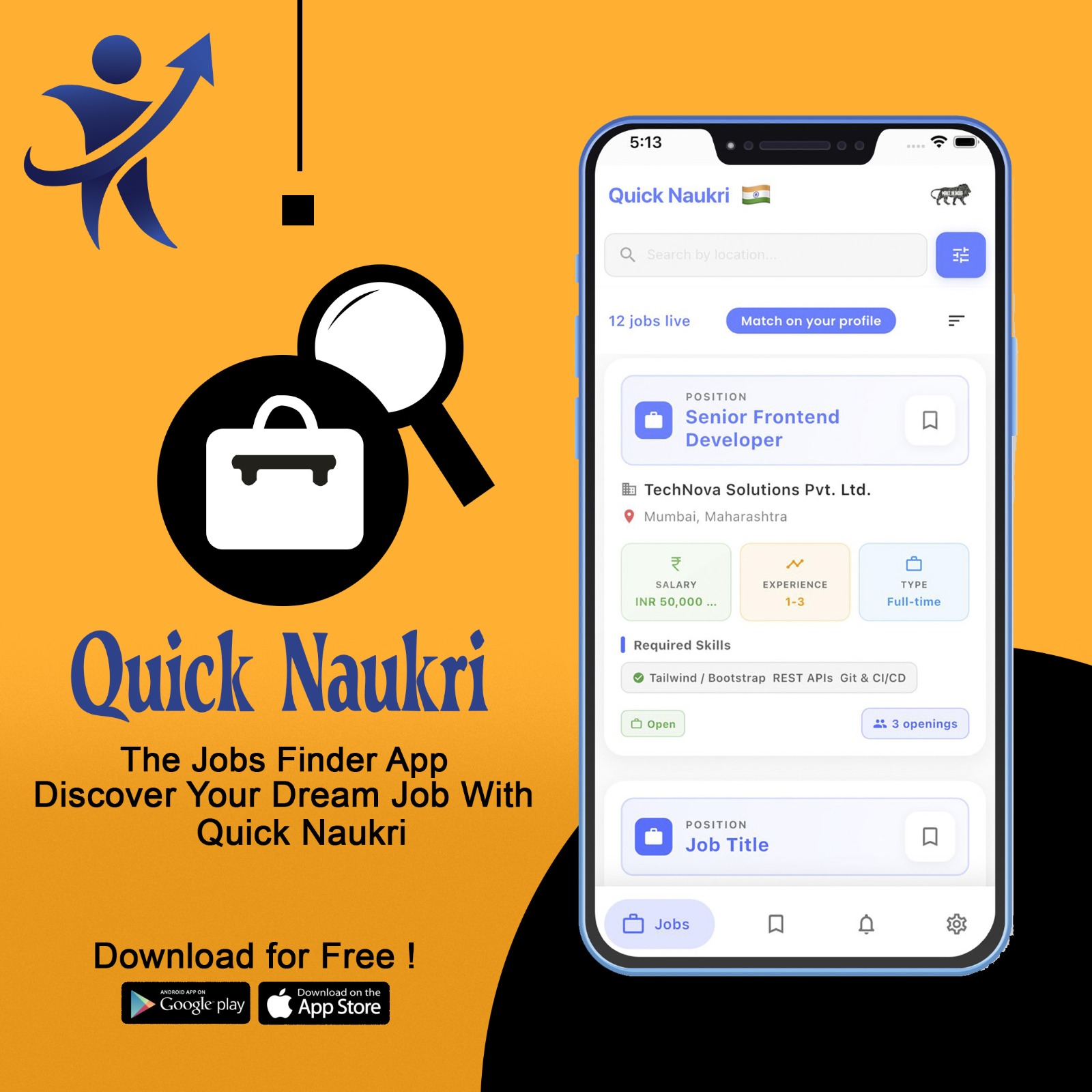 Quick Naukri Facebook ad: Connecting the Right People to the Right Roles.