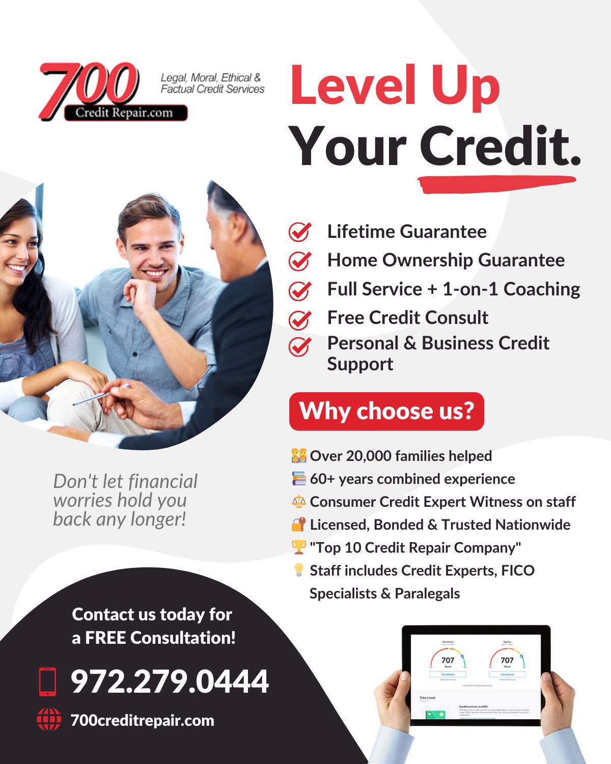 700 Credit Repair Facebook ad