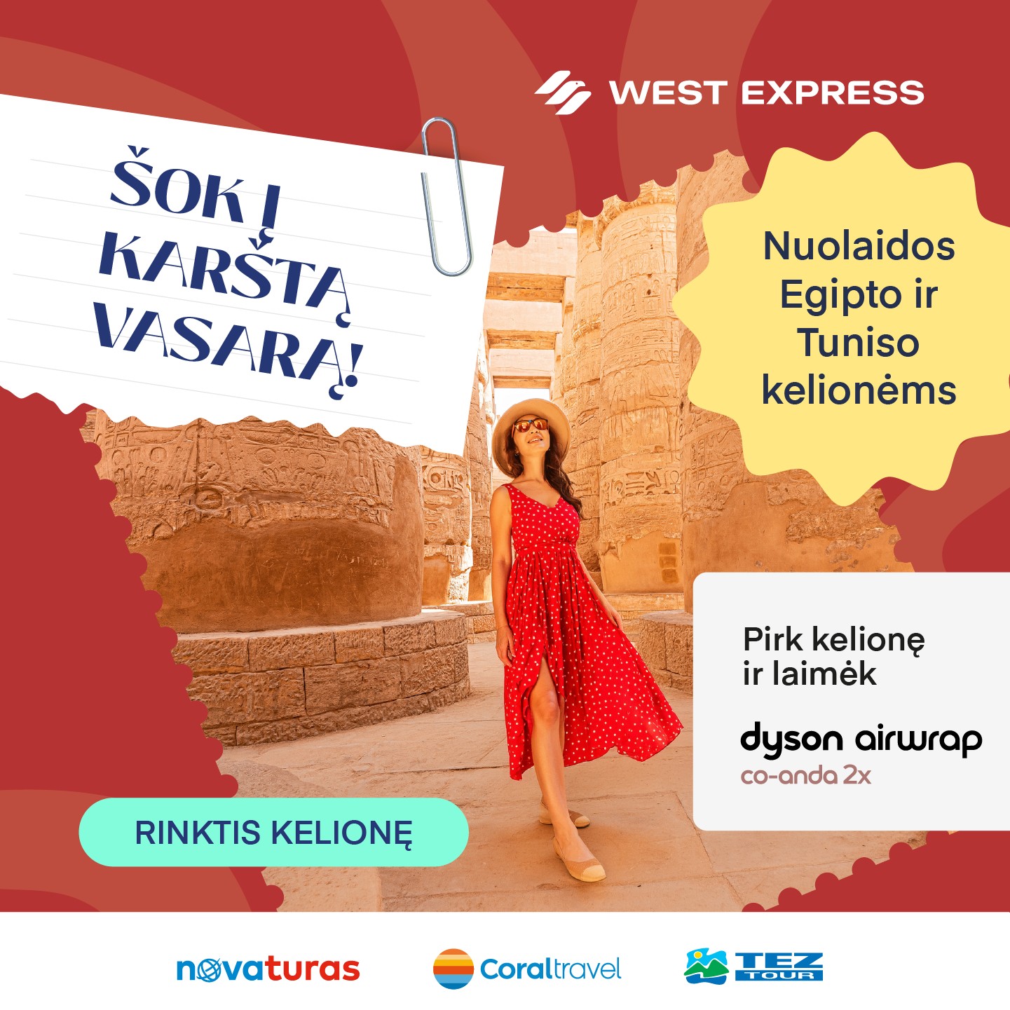 West Express Facebook ad: Šok į karštą vasarą!