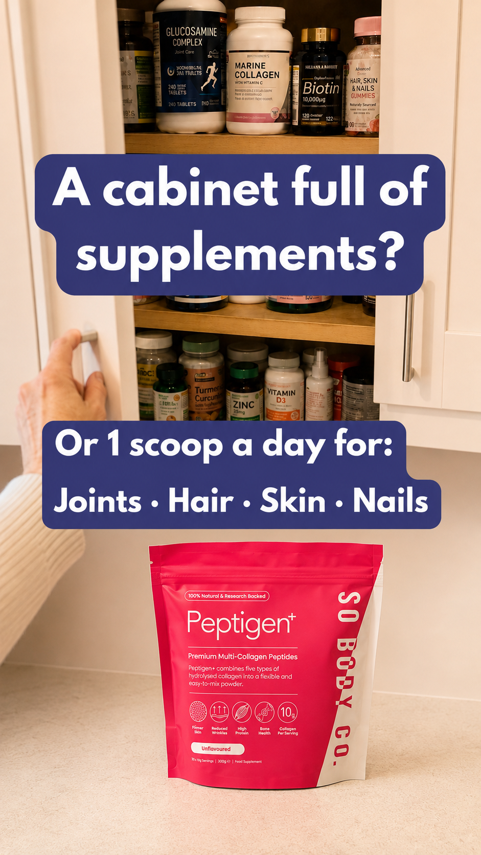 So Body Co Facebook ad: I switched to one scoop a day and I won't go back