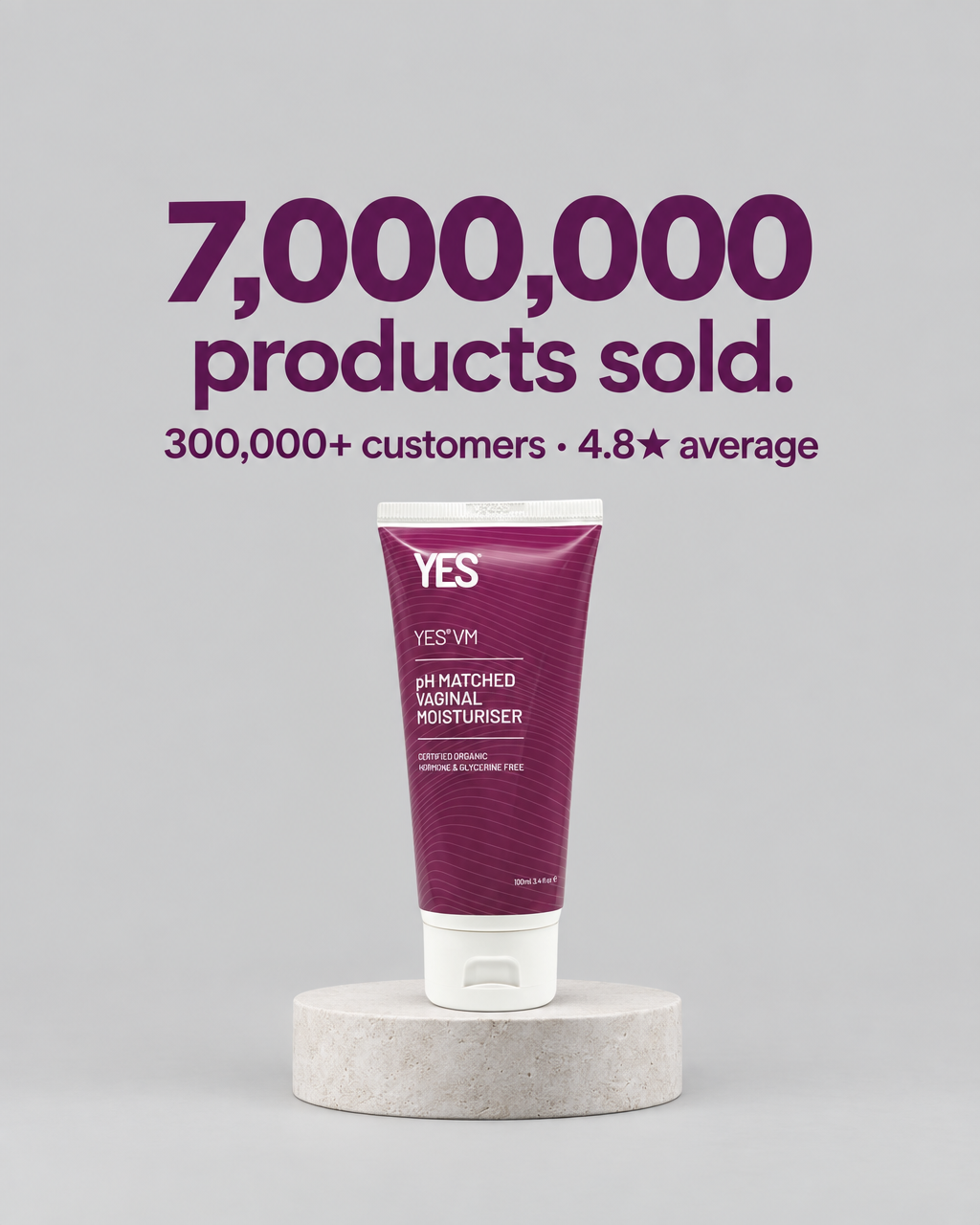 YES - The Organic Intimacy Company Facebook ad: Trusted at home and on prescription.