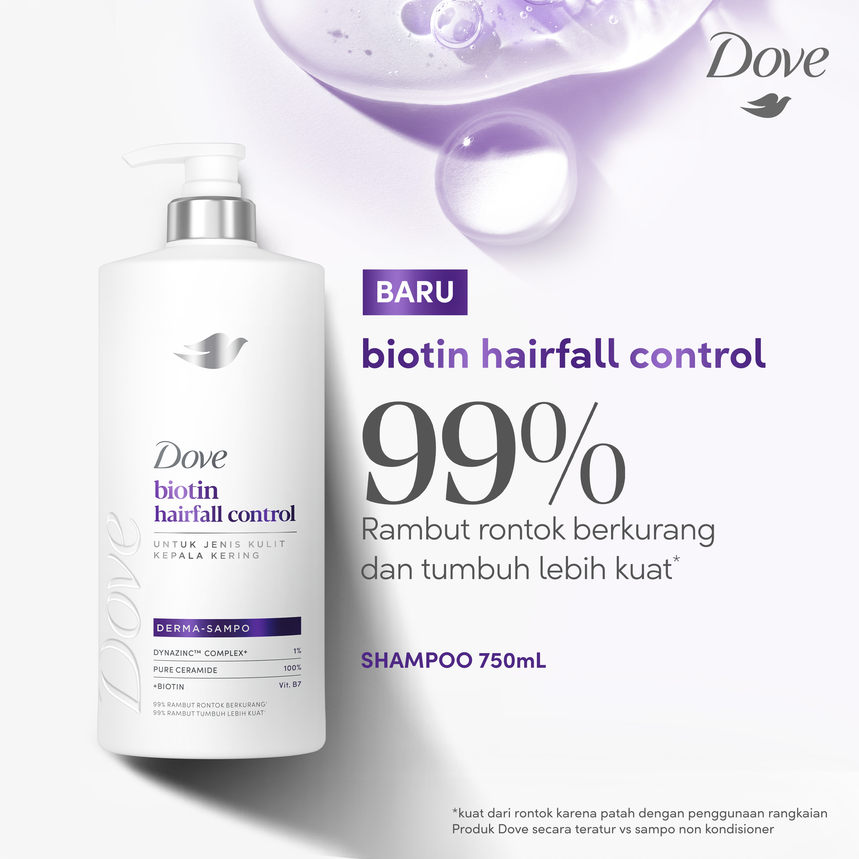 shafaarghina Facebook ad: Dove Hair Tonic Biotin Spray.