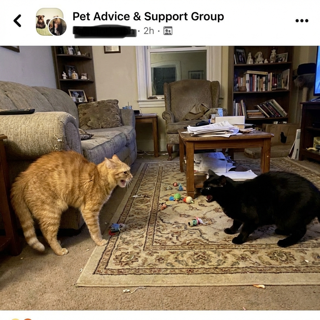 Anne's Cat Diary Facebook ad: Cats Keep Fighting? Read this NOW