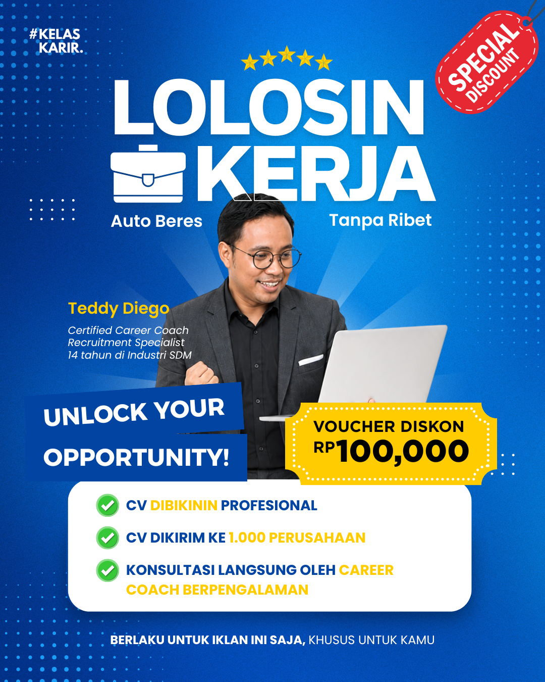 Coach Teddy Diego Facebook ad: KELAS KARIR
