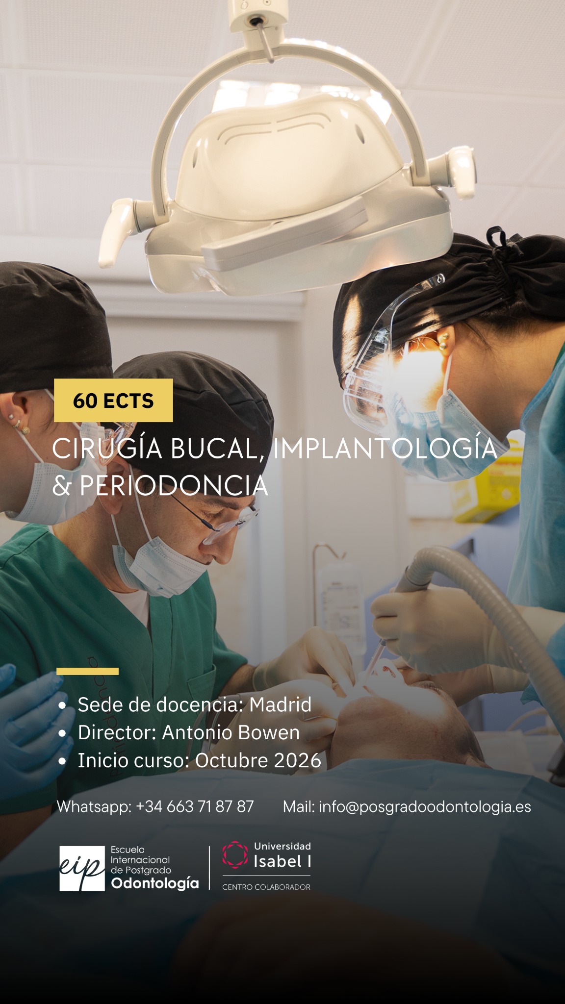 Postgrados en Odontologia Facebook ad: Especialízate en Implantología en Madrid