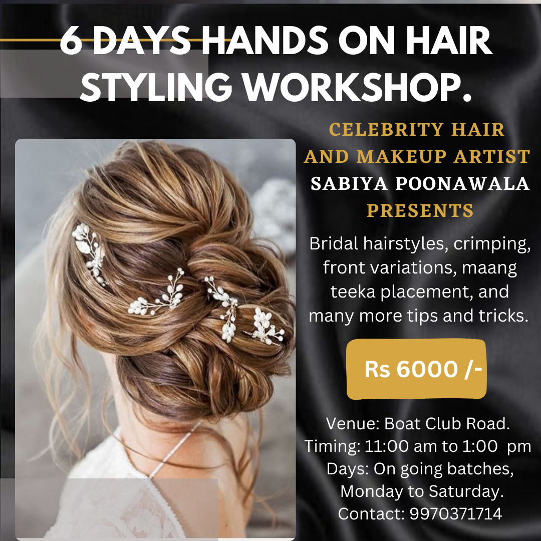 Saba Poonawala Hair & Make-up Artist Facebook ad: Become a certified pro hairstylist by learning basic…