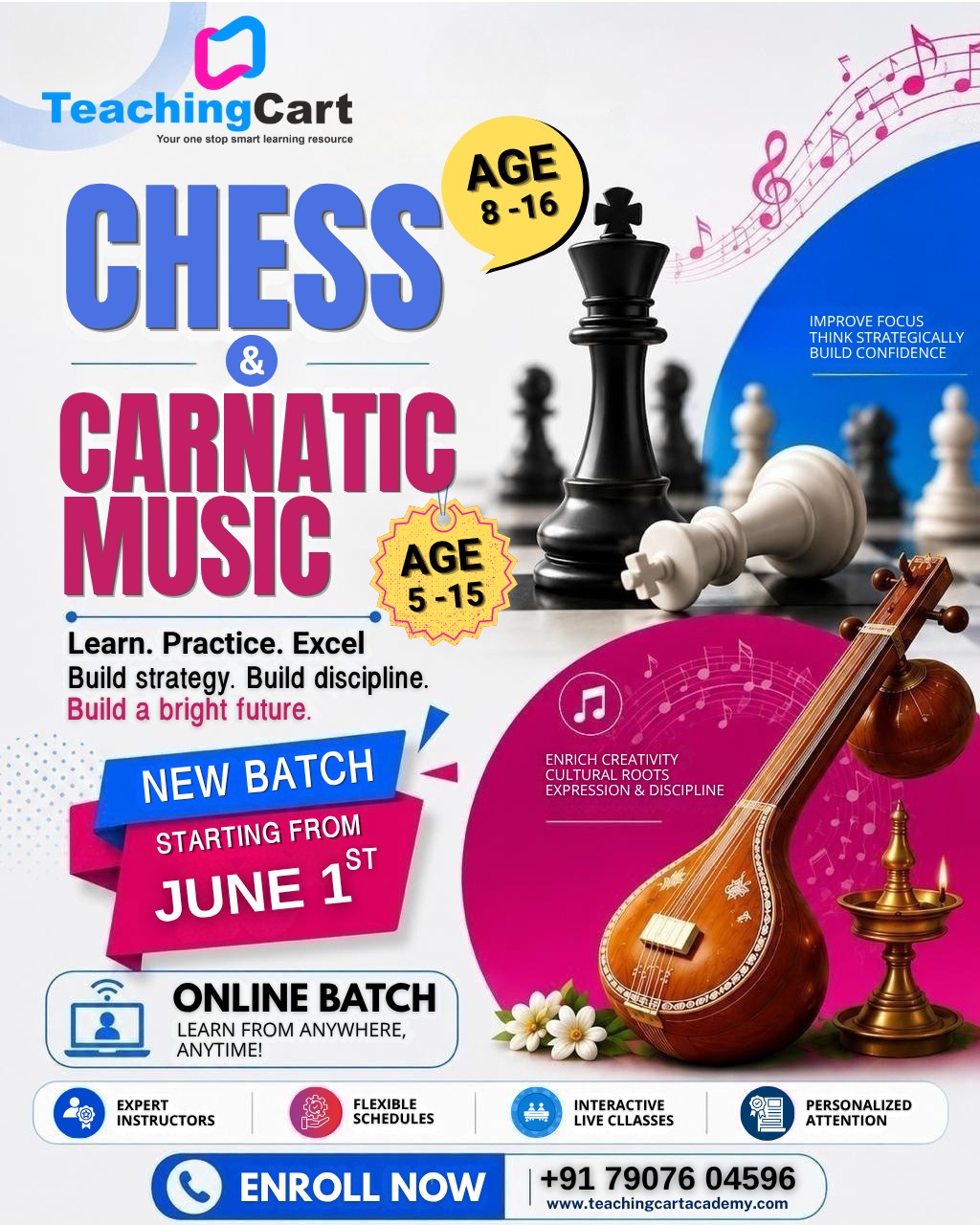 TeachingCart Facebook ad: Master Strategy & Music