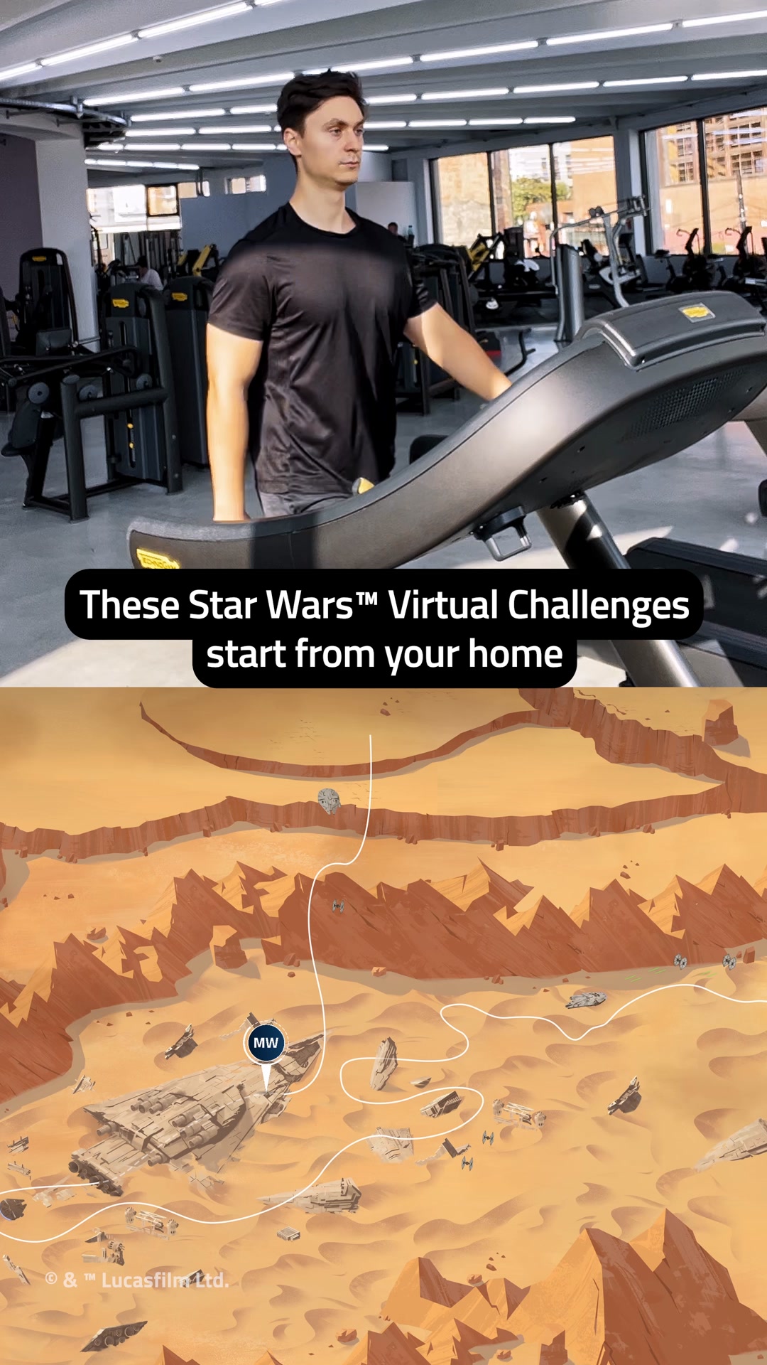 The Conqueror Challenges Facebook ad: STAR WARS Virtual Challenges