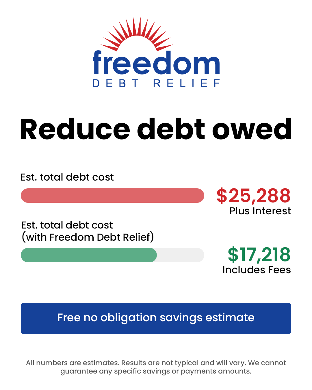 Freedom Debt Relief Facebook ad