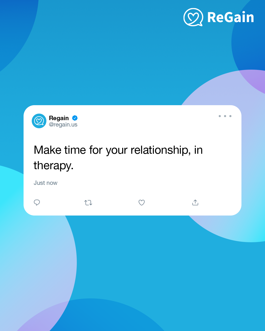 Regain: Relationship Counseling Facebook ad