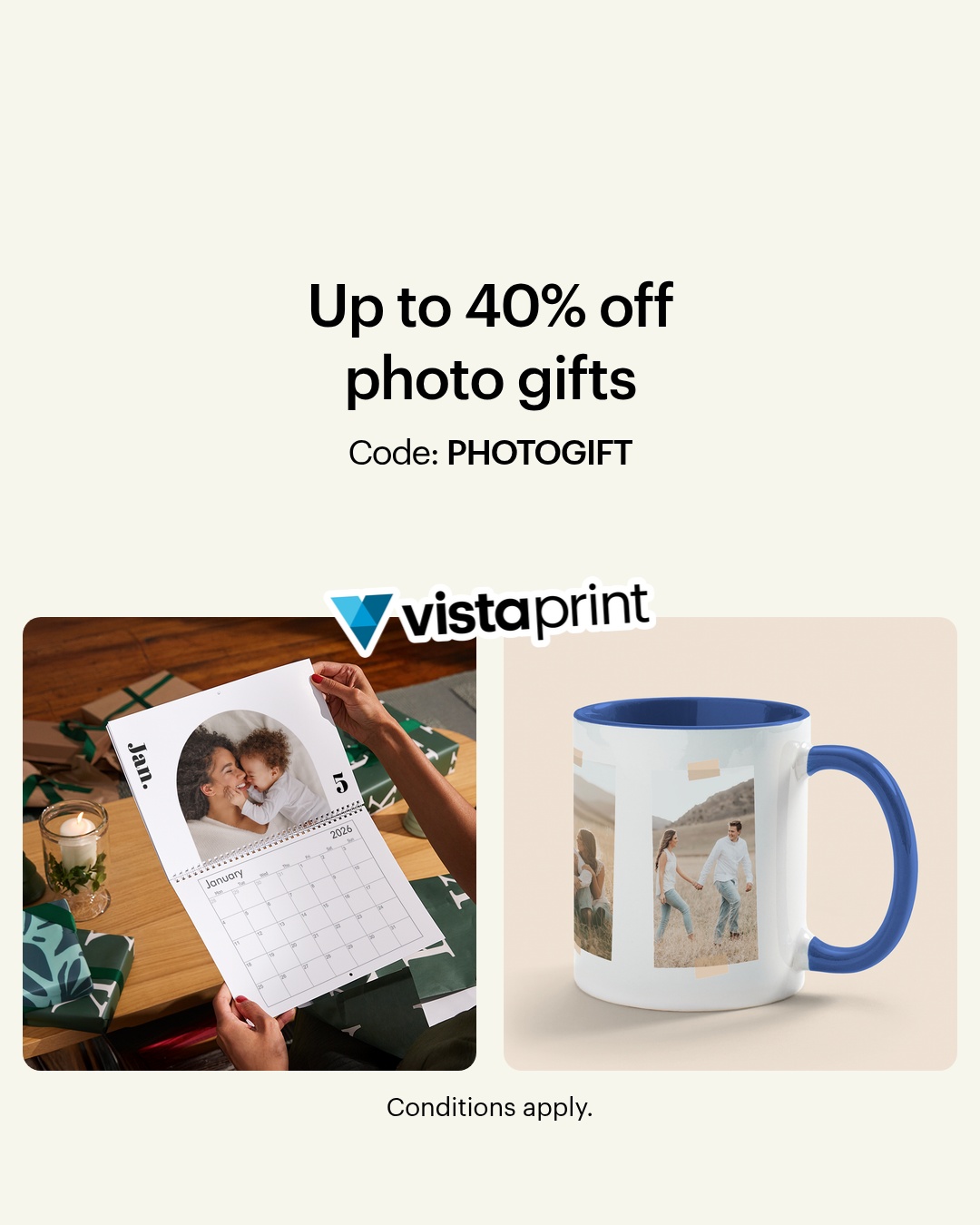 VistaPrint Facebook ad